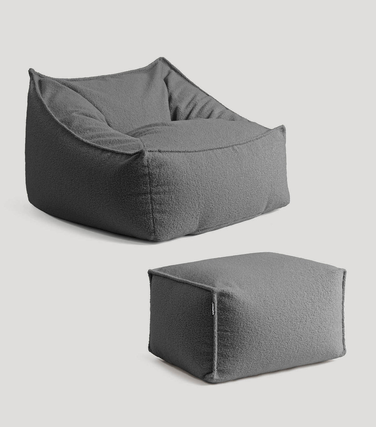 'Snug' Bouclé pouf géant fauteuil fauteuil de lecture