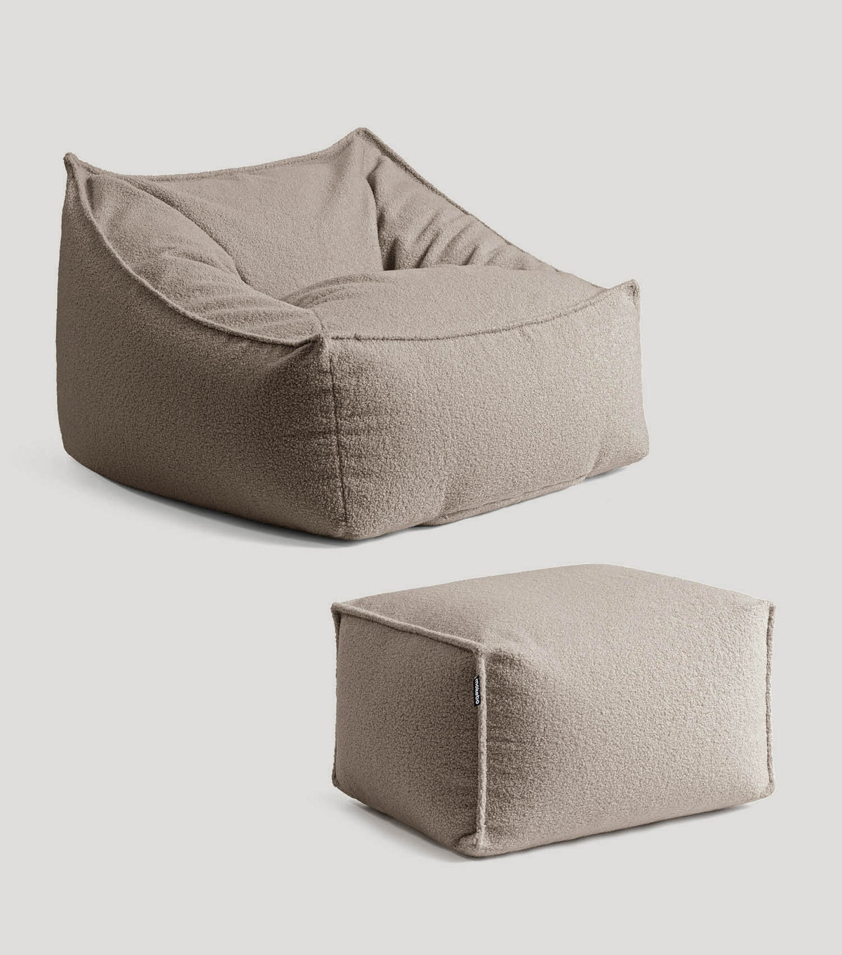 'Snug' Bouclé pouf géant fauteuil fauteuil de lecture