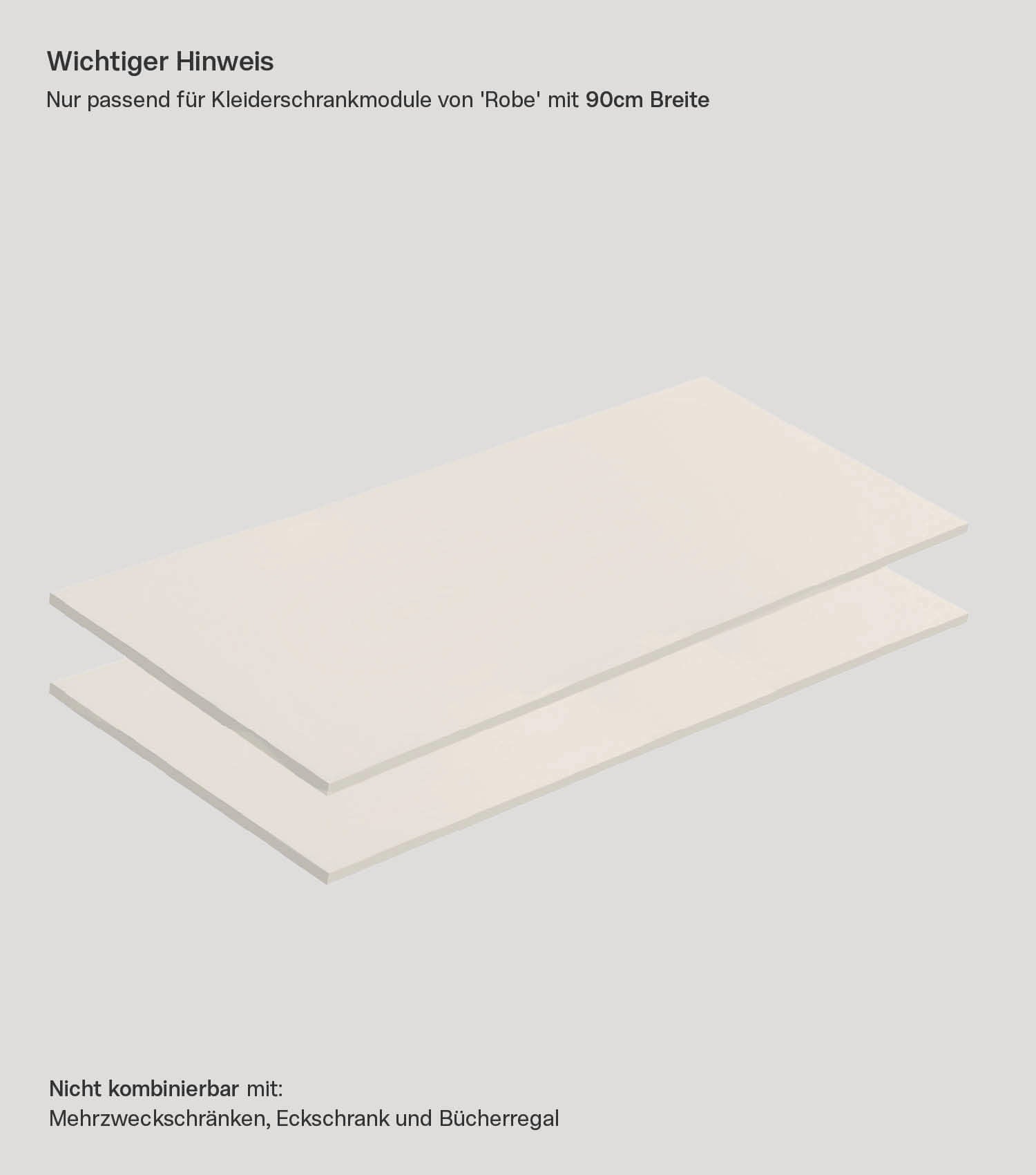 Einlegeböden 'Die Einleger' Regalböden für Kleiderschrank 'Robe'