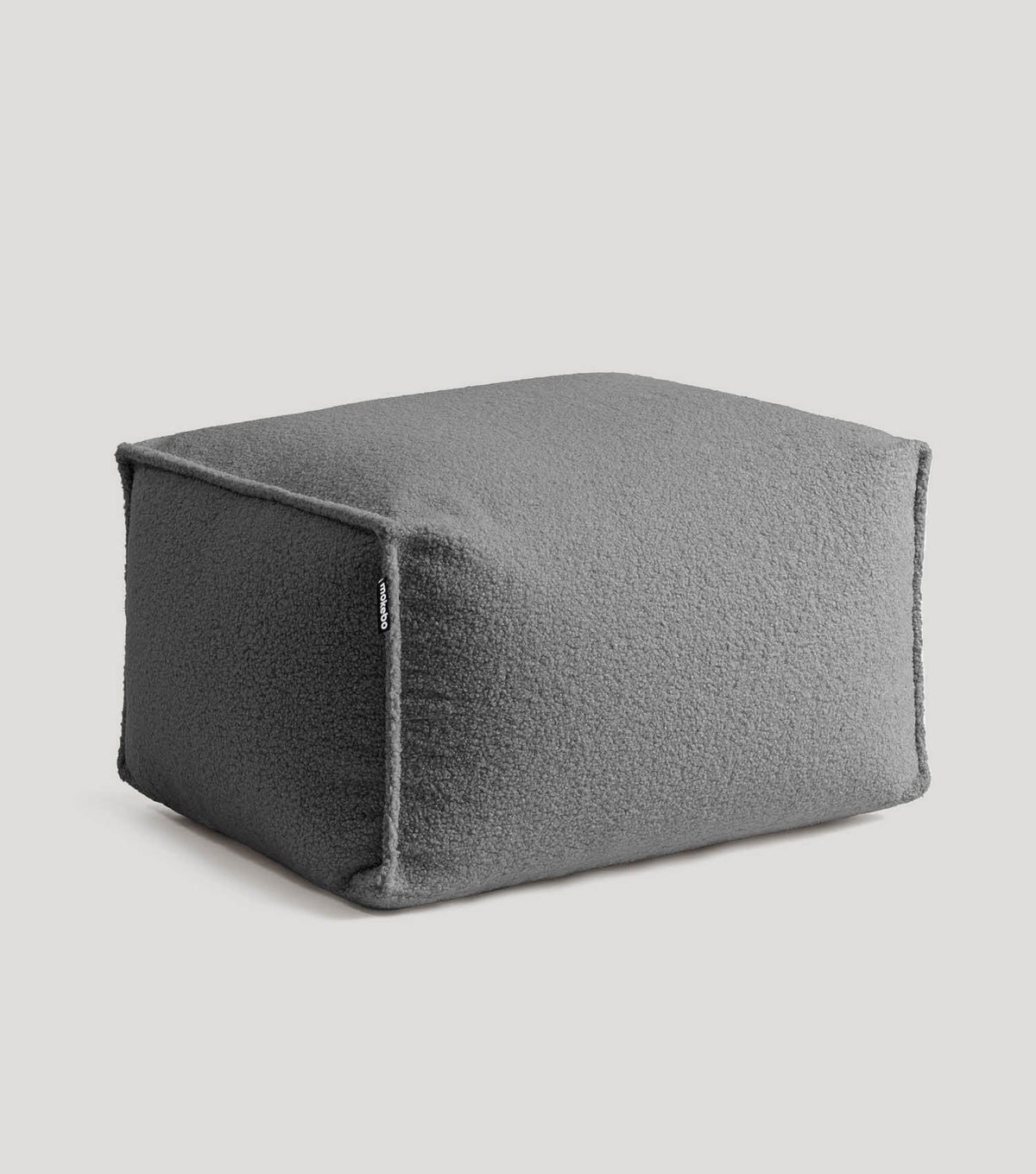 mokebo® 'Block' Bouclé poef hocker voetenbankje vloerkussen