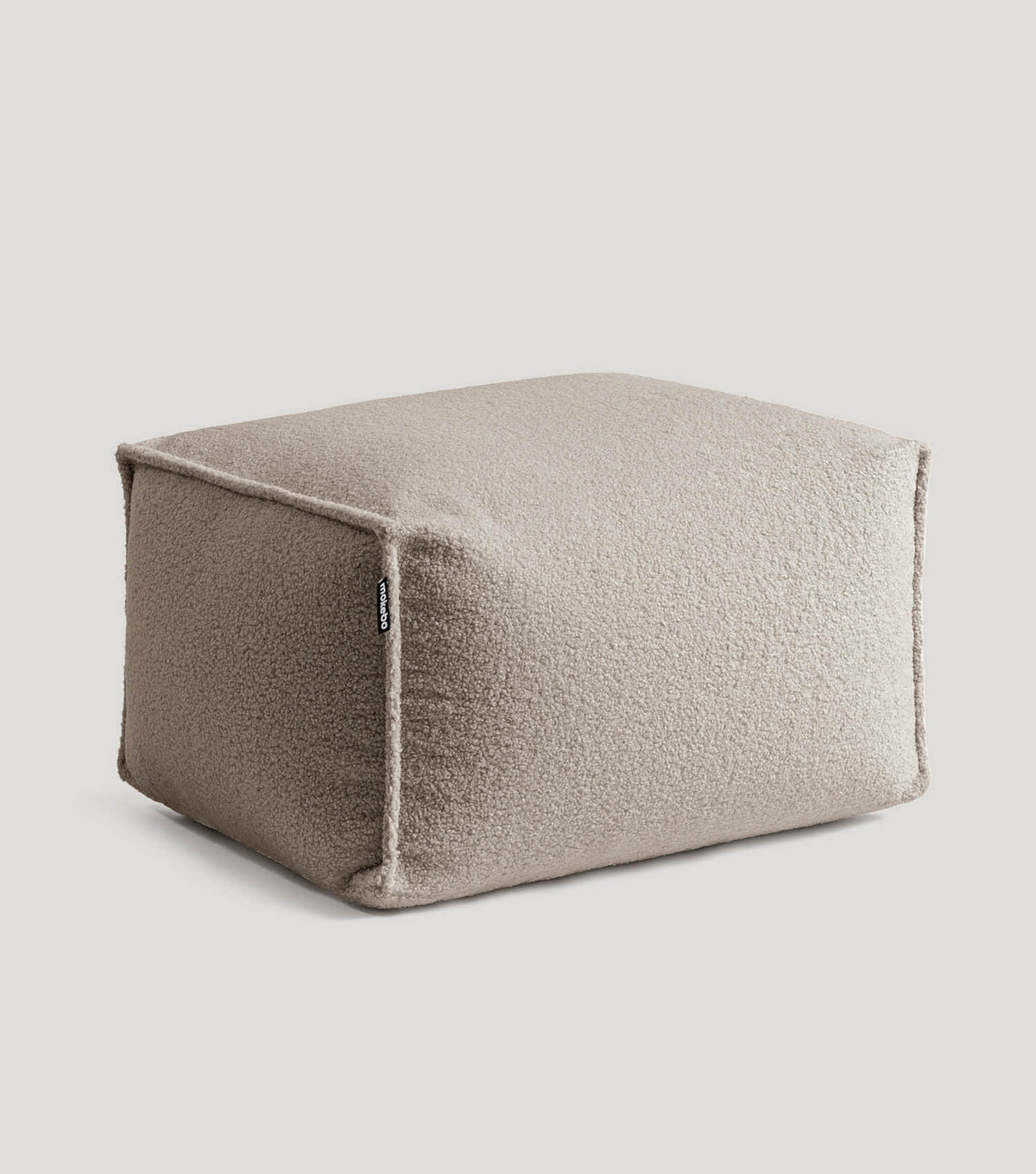 mokebo® 'Block' Bouclé poef hocker voetenbankje vloerkussen