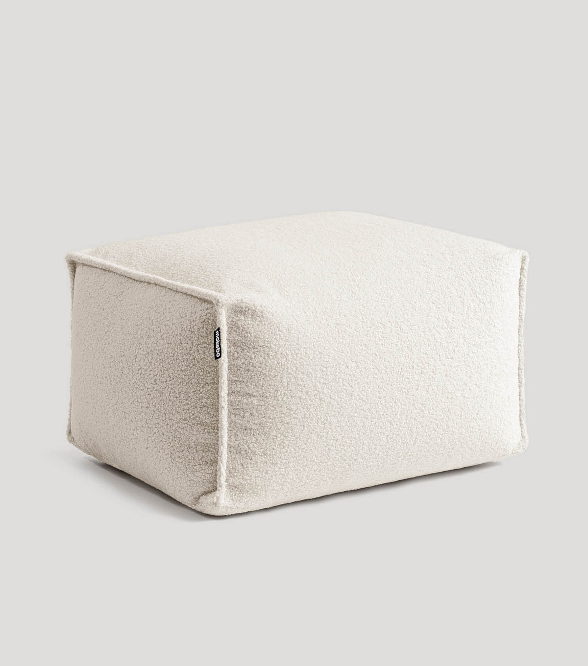 mokebo® 'Block' Bouclé poef hocker voetenbankje vloerkussen