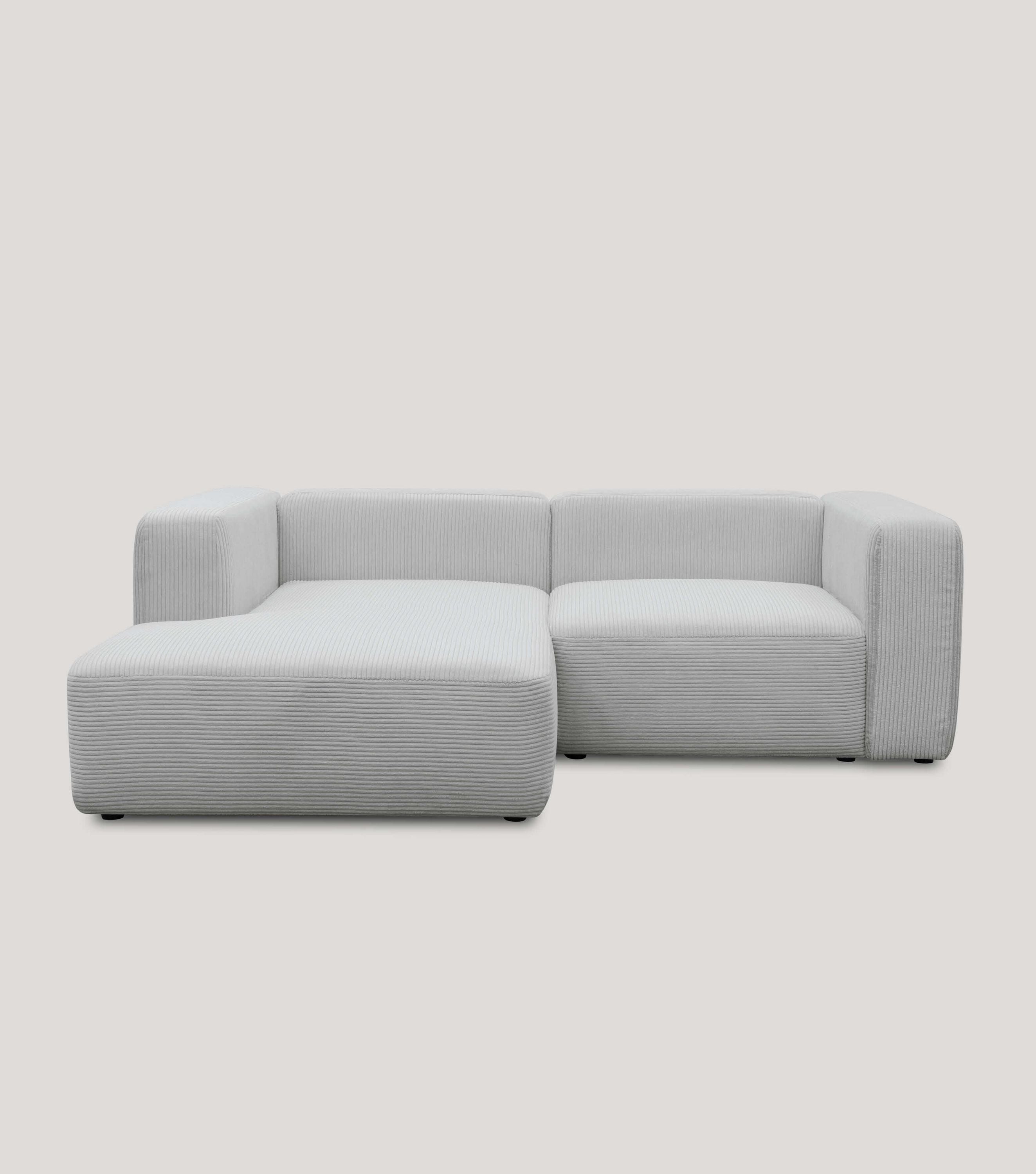 Ecksofa 3-Sitzer 'Cubo' (kleines L) Ecksofa Cord Eckcouch 3-Sitzer Sofa Modulsofa 'Cubo'