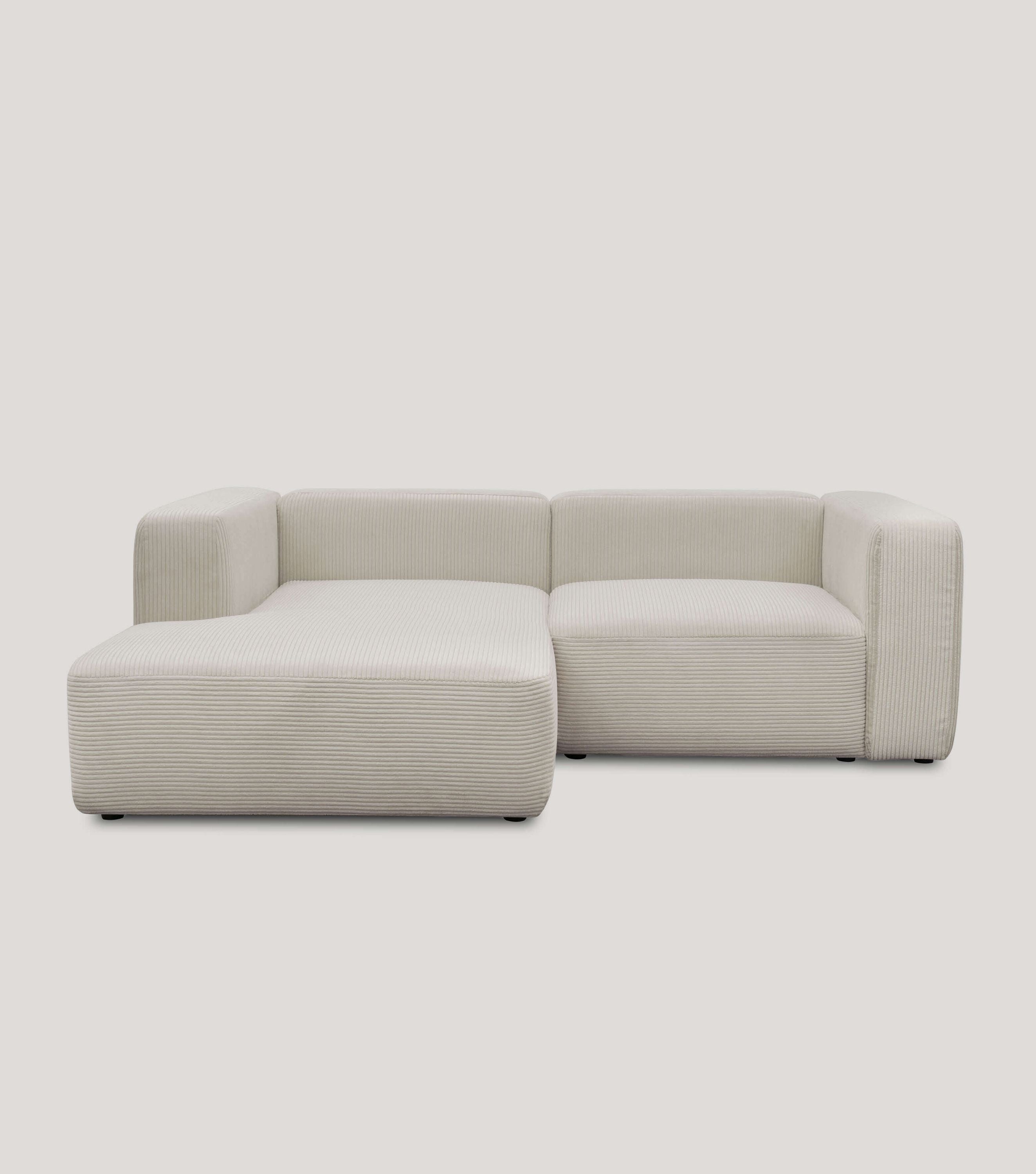 Ecksofa 3-Sitzer 'Cubo' (kleines L) Ecksofa Cord Eckcouch 3-Sitzer Sofa Modulsofa 'Cubo'