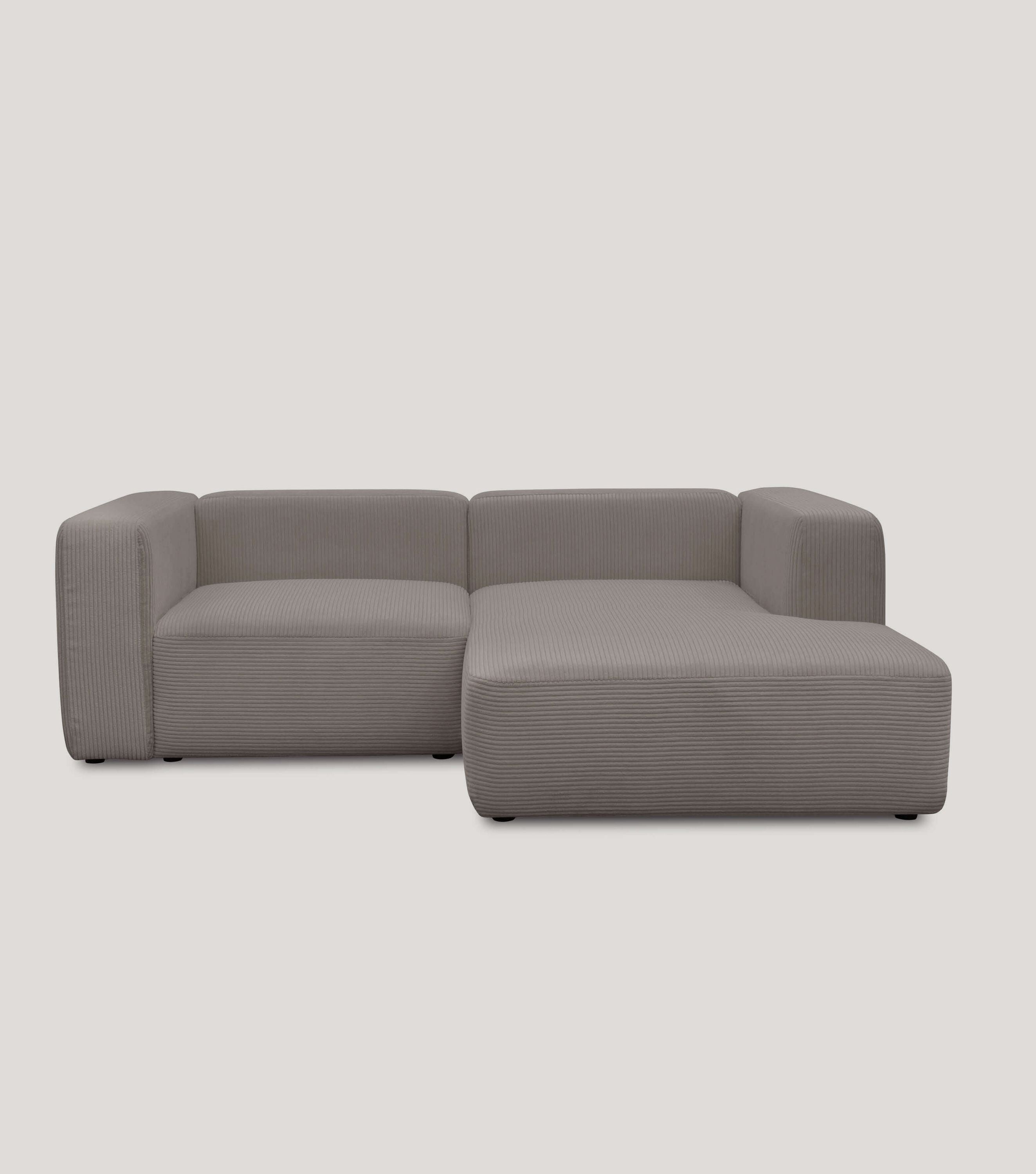 Ecksofa 3-Sitzer 'Cubo' (kleines L) Ecksofa Cord Eckcouch 3-Sitzer Sofa Modulsofa 'Cubo'