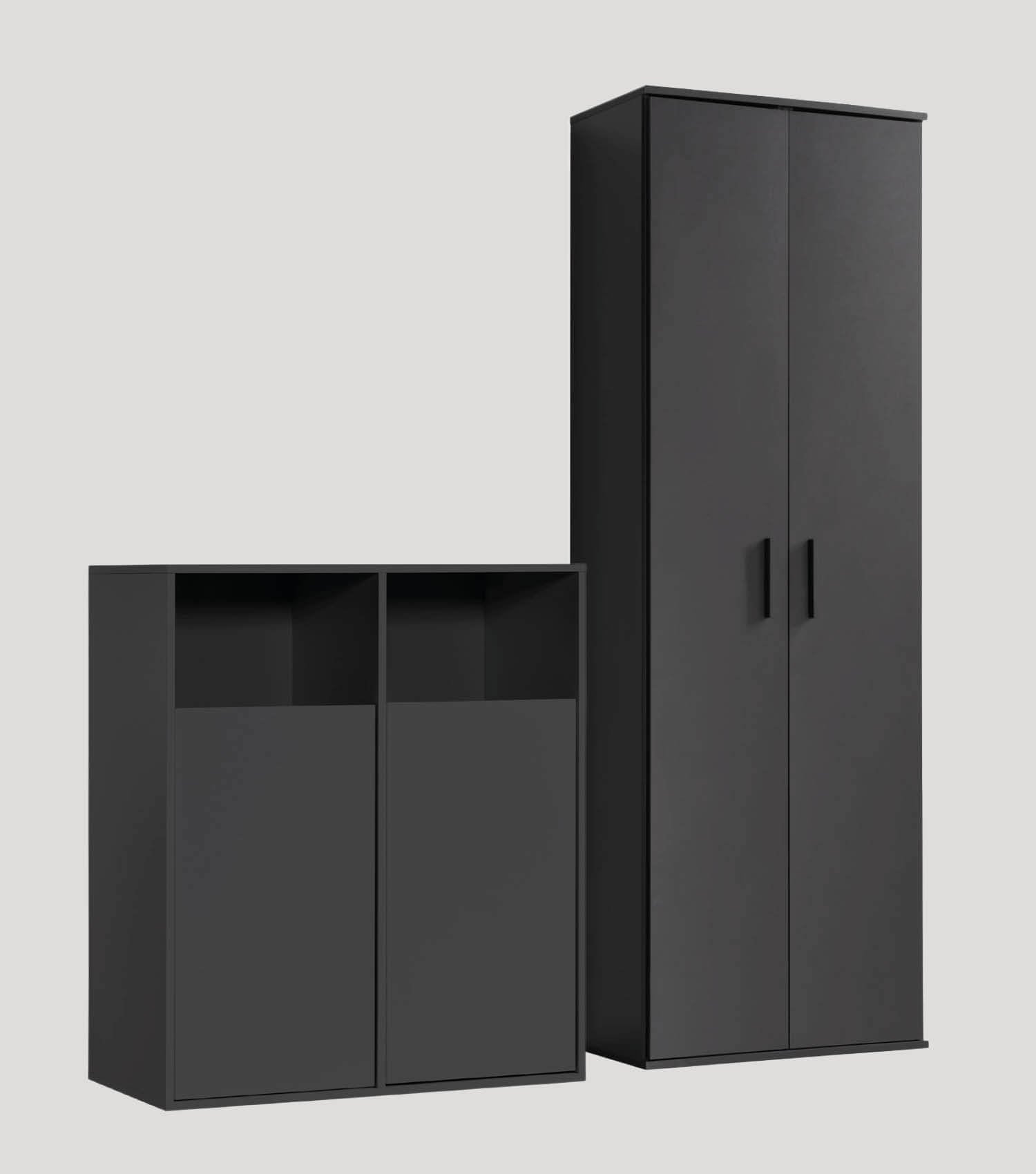 Ensemble d'armoires polyvalentes, paroi de rangement, armoires de bureau, armoires polyvalentes