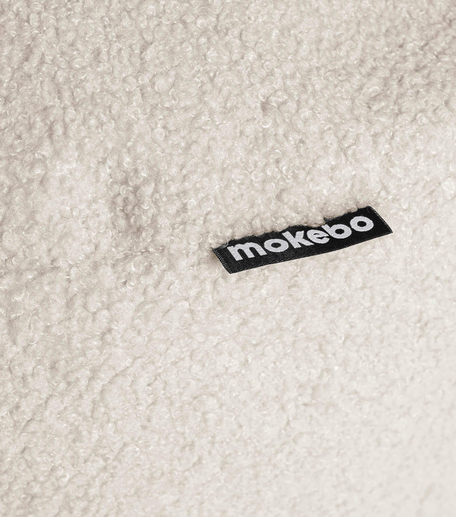 mokebo® 'Mochi' Bouclé Pouf Sitzhocker Fußhocker Beistelltisch