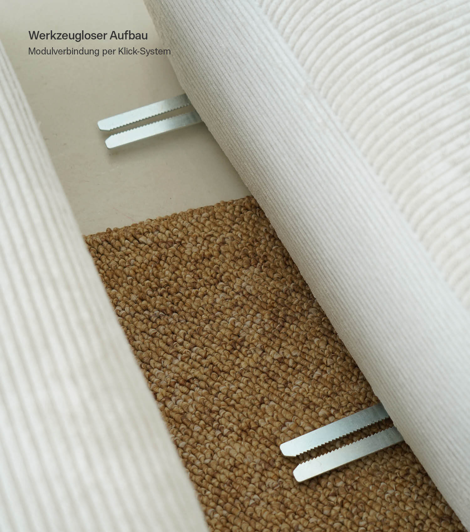3-Sitzer Sofa 'Cubo' Sofa Cord Sofa Modulsofa Couch 3-Sitzer 'Cubo'