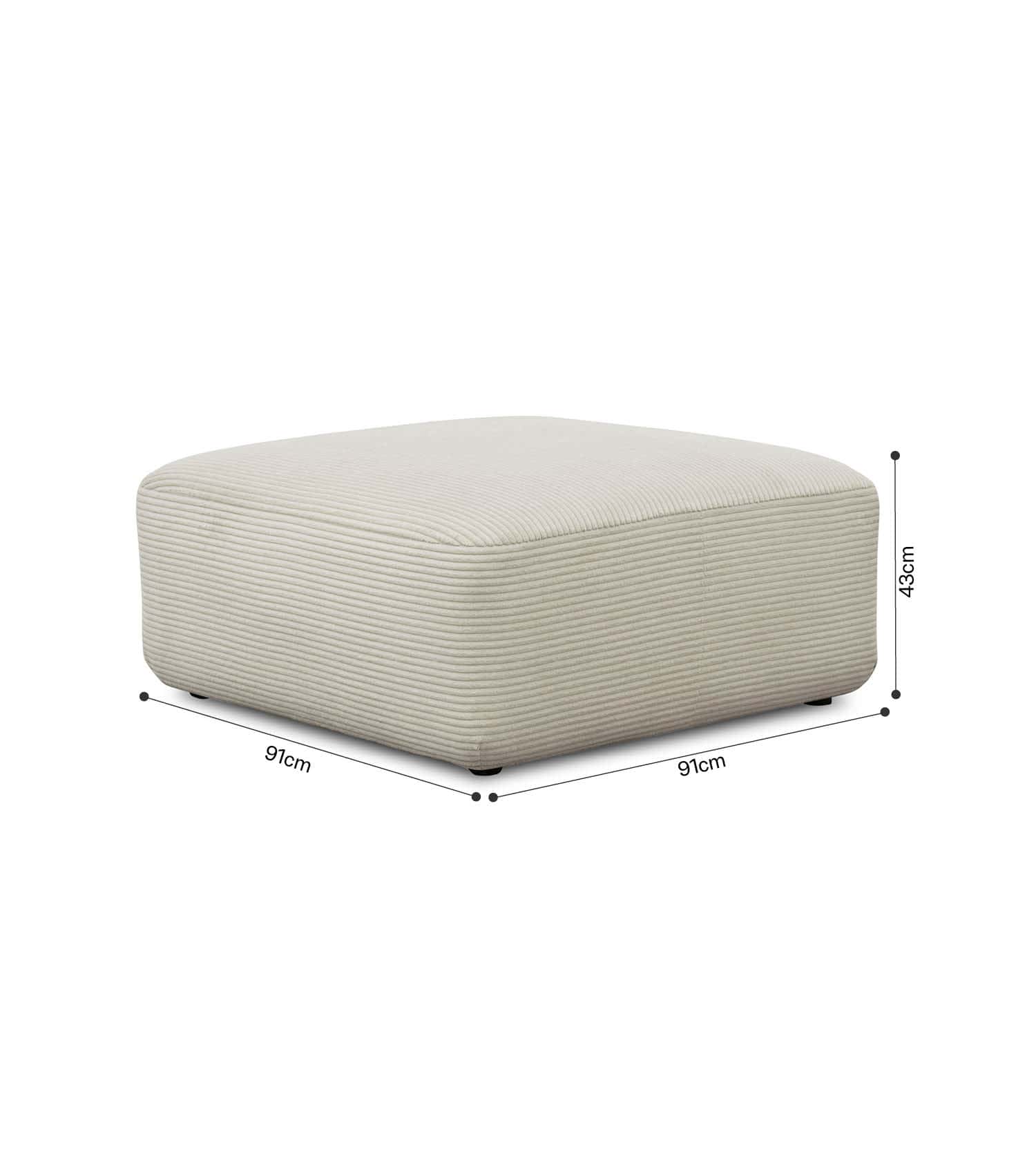 Hocker 'Cubo' Hocker Pouf Polsterhocker Sitzhocker Cord 'Cubo'