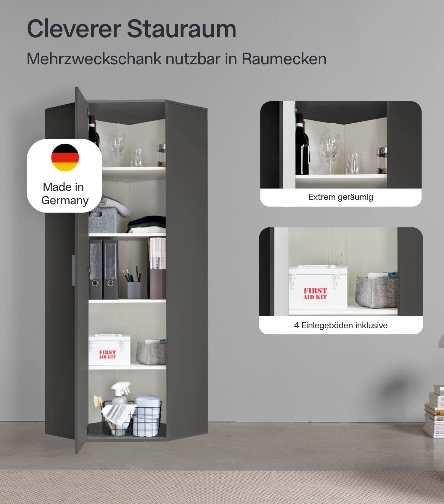 Eckschrank 'Der Lange'