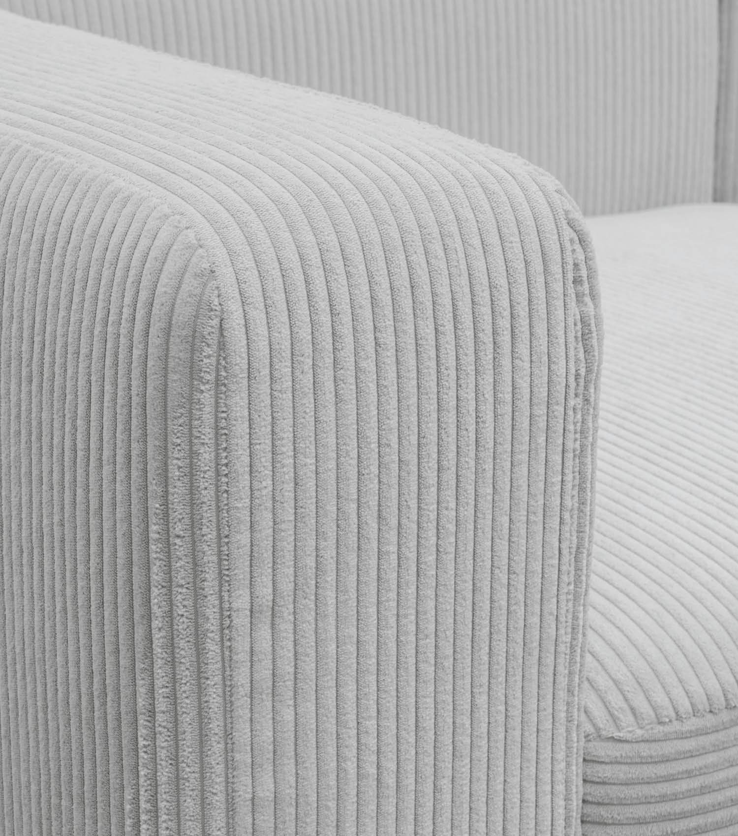 4-Sitzer Sofa mit Hocker 'Cubo' Sofa mit Hocker Bigsofa 4-Sitzer Cord Sofa 'Cubo'