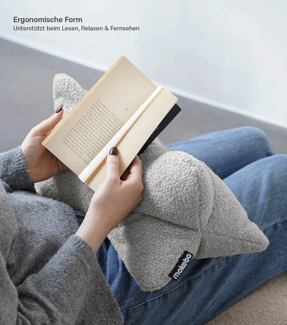 Nackenkissen Leseknochen Lesekissen Buchstütze Stützkissen Rückenkissen