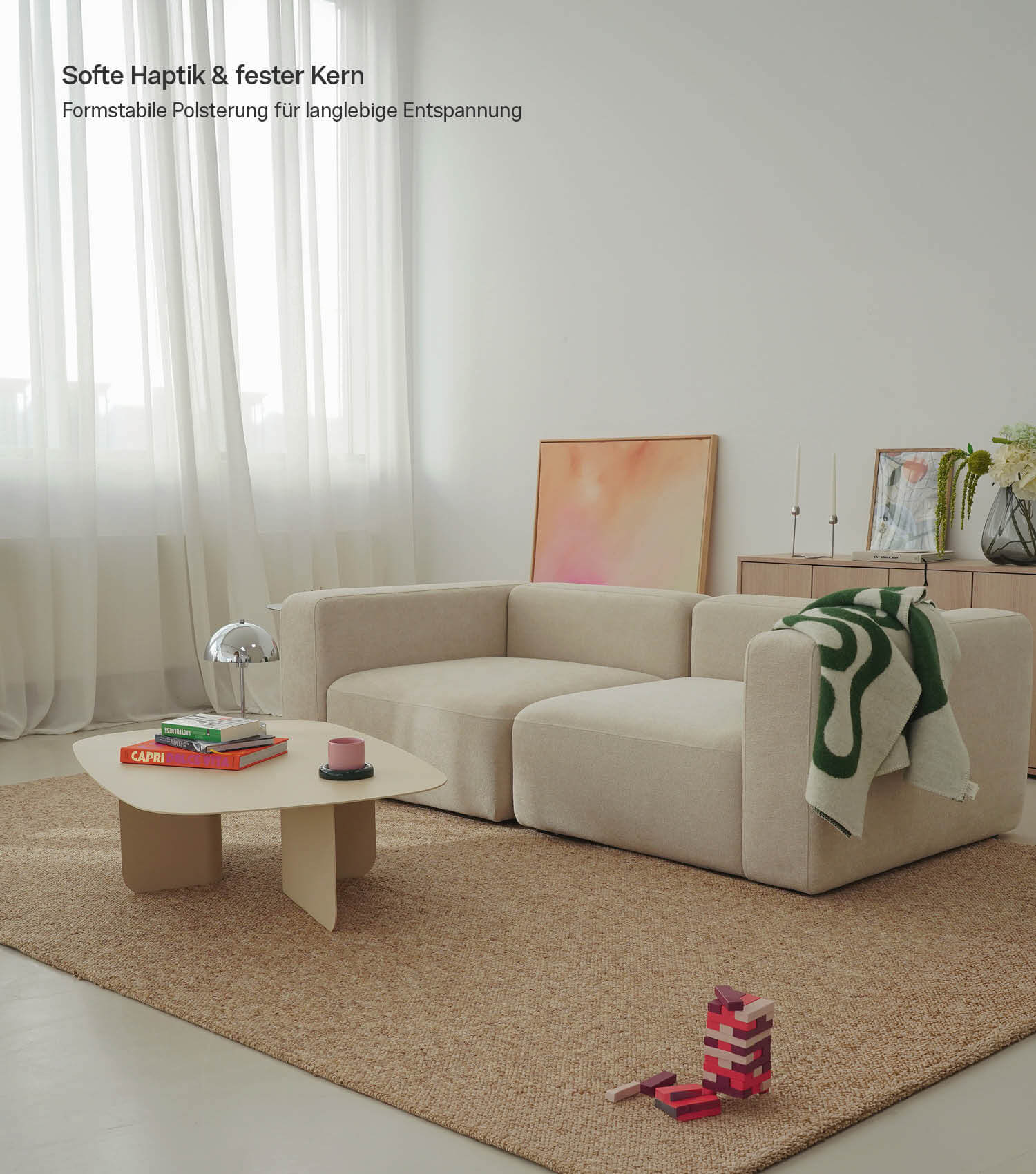 3-Sitzer Sofa 'Cubo' Sofa Cord Sofa Modulsofa Couch 3-Sitzer 'Cubo'