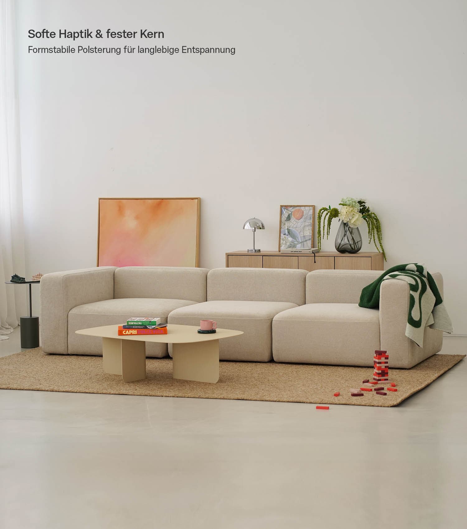 4-Sitzer Sofa 'Cubo' Sofa Bigsofa Cord Sofa 4-Sitzer Modulsofa 'Cubo'