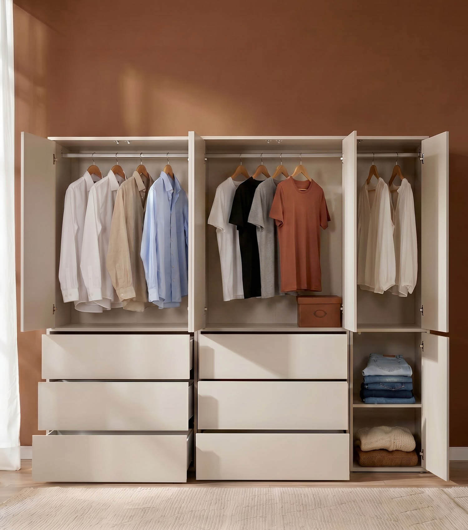 Kleiderschrank 'Robe' Schlafzimmerschrank Garderobe Flurschrank