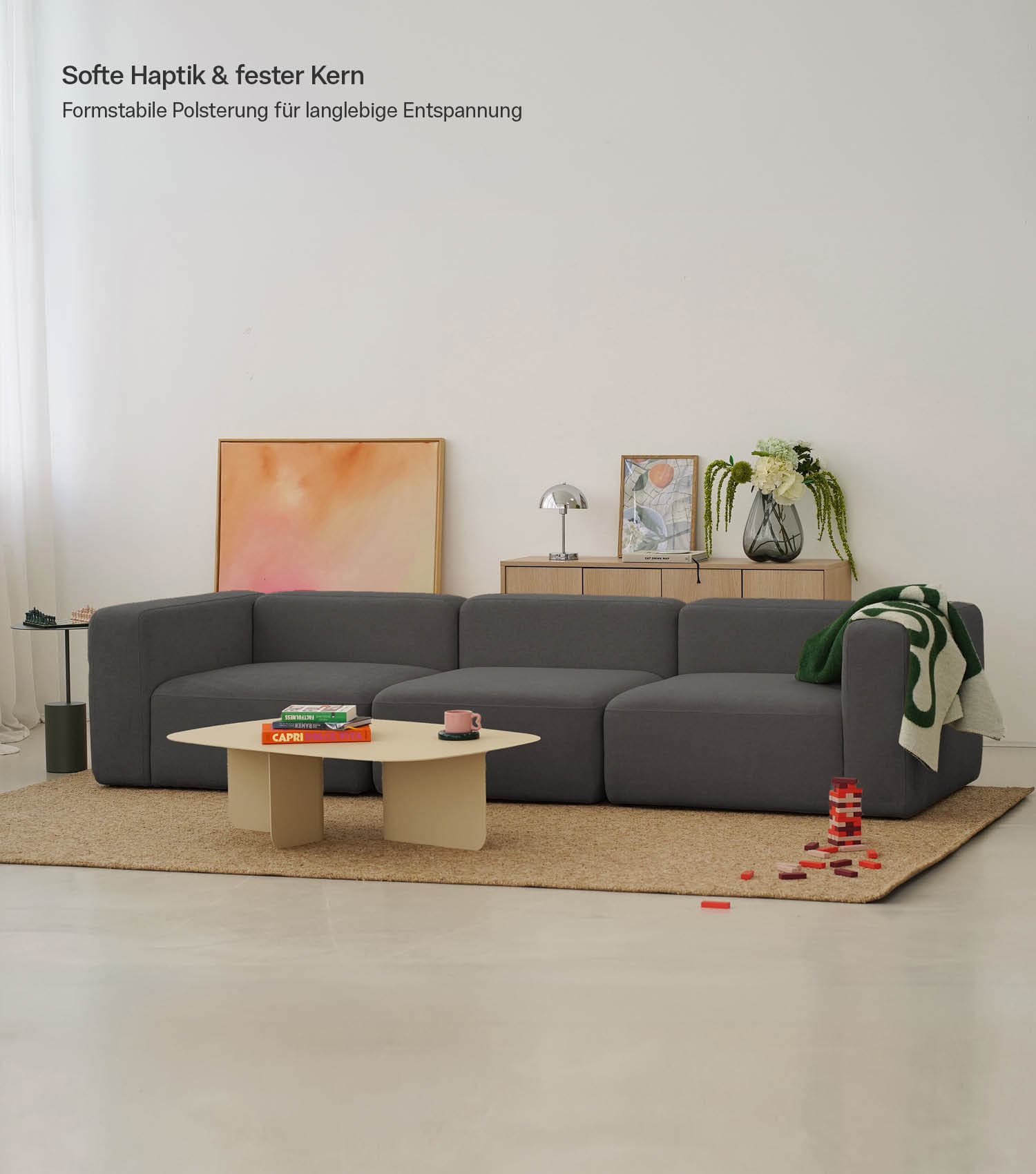 4-Sitzer Sofa 'Cubo' Sofa Bigsofa Cord Sofa 4-Sitzer Modulsofa 'Cubo'