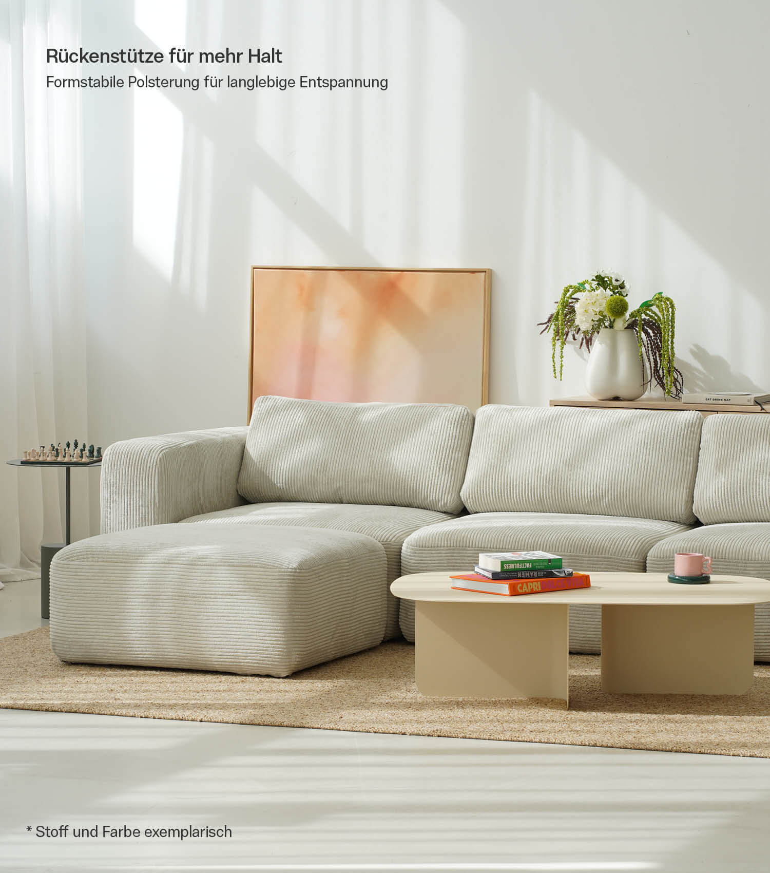 Rückenkissen 'Cubo' Rückenkissen Sofakissen Cord Lendenkissen 'Cubo'