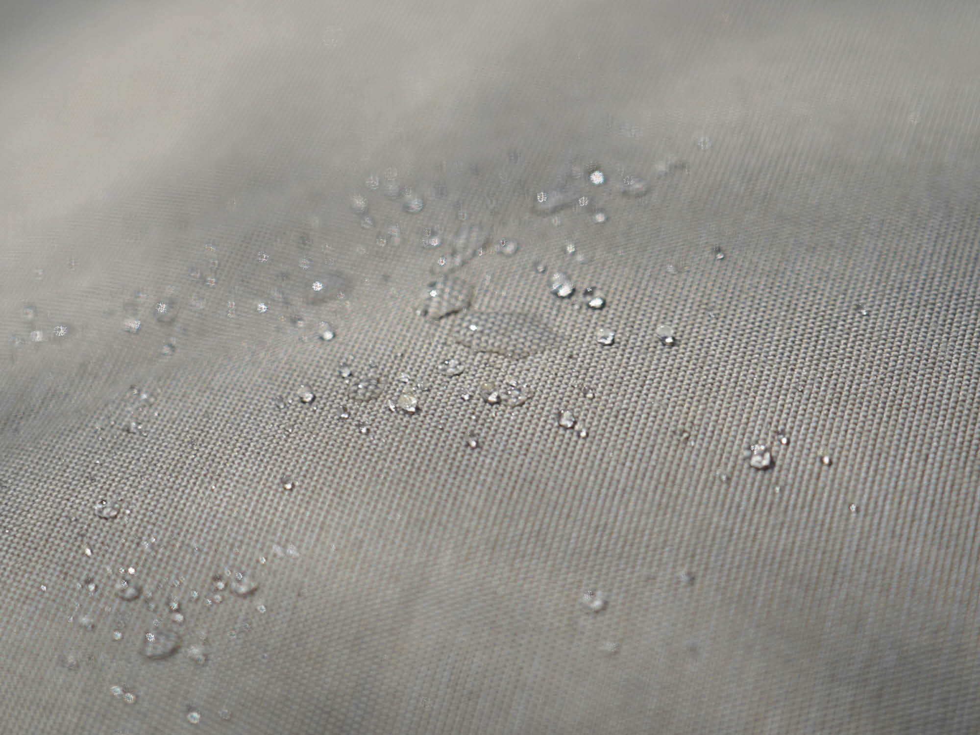 Outdoor Stoff wetterfest wasserabweisend mit Wassertropfen
