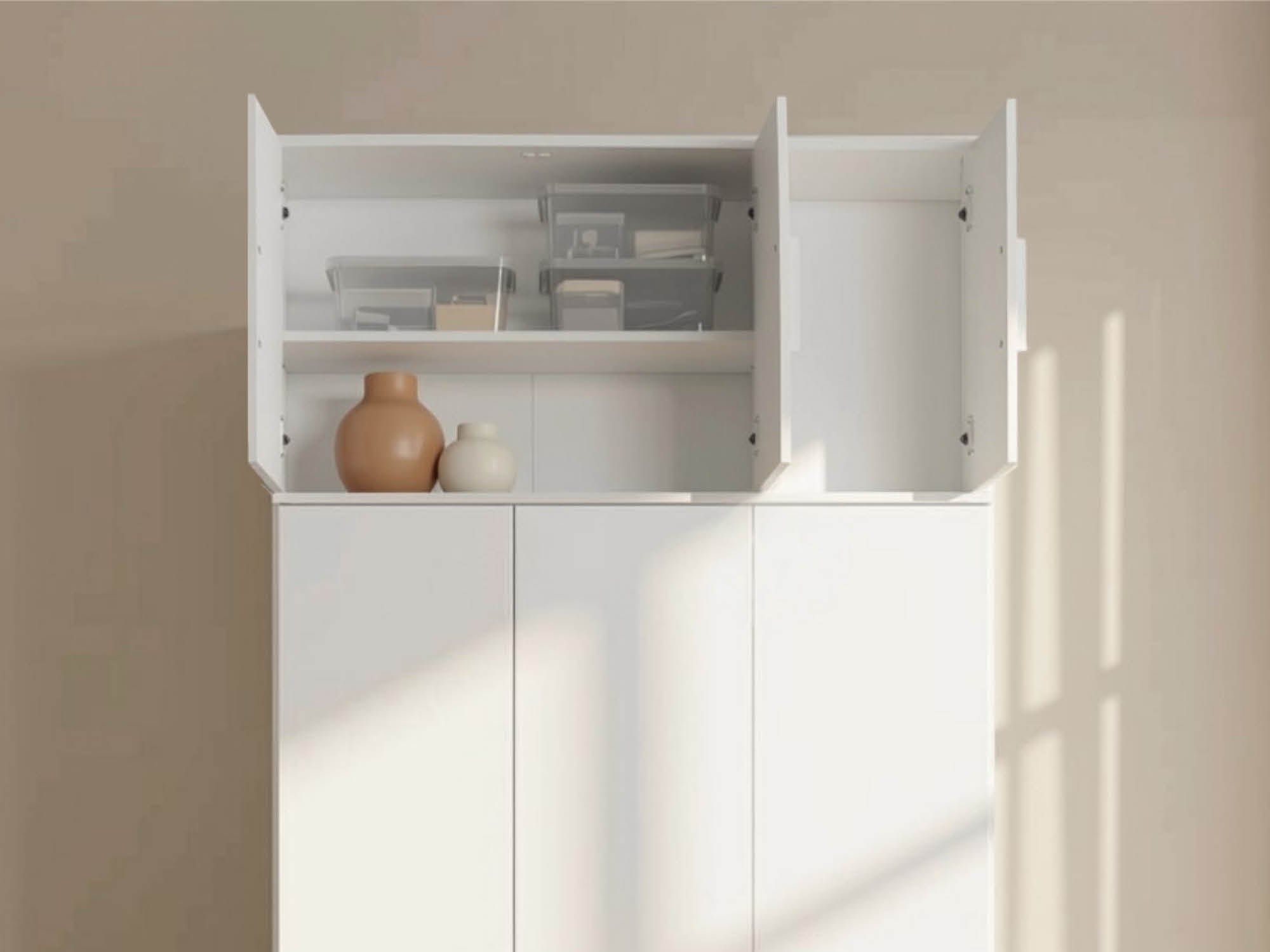 Schrank Schrankaufsatz für den Mehrzweckschrank 'Trio'