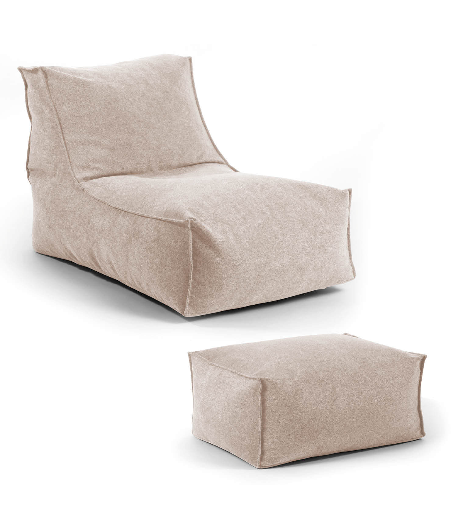 Sitzsack XXL + Pouf für Kinder & Erwachsene mit Füllung 'Der Sundowner'