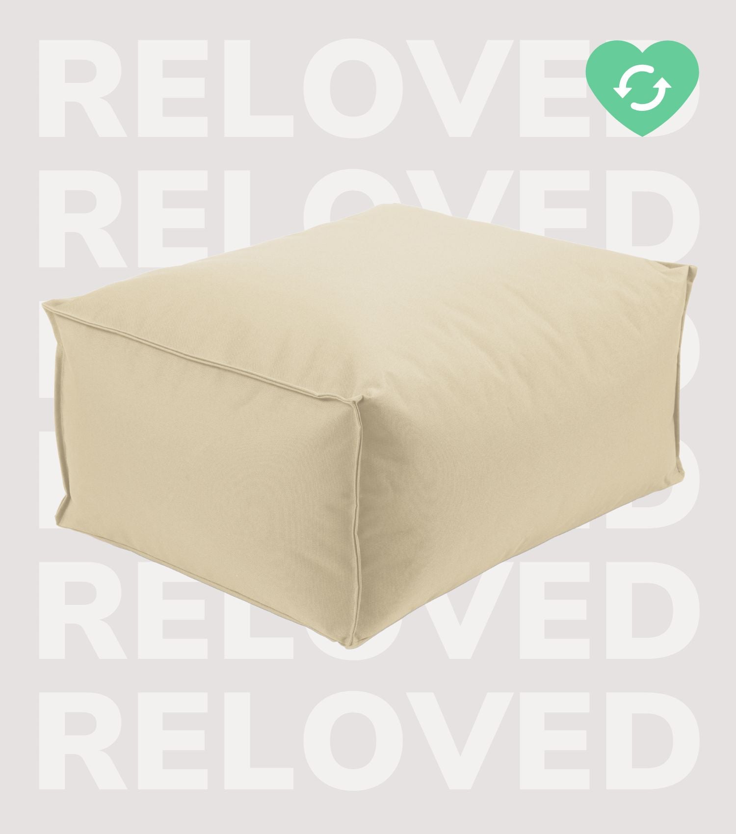 Outdoor Pouf Hocker Sitzkissen Bodenkissen 'Der Ruhepouf' Fußhocker eckig