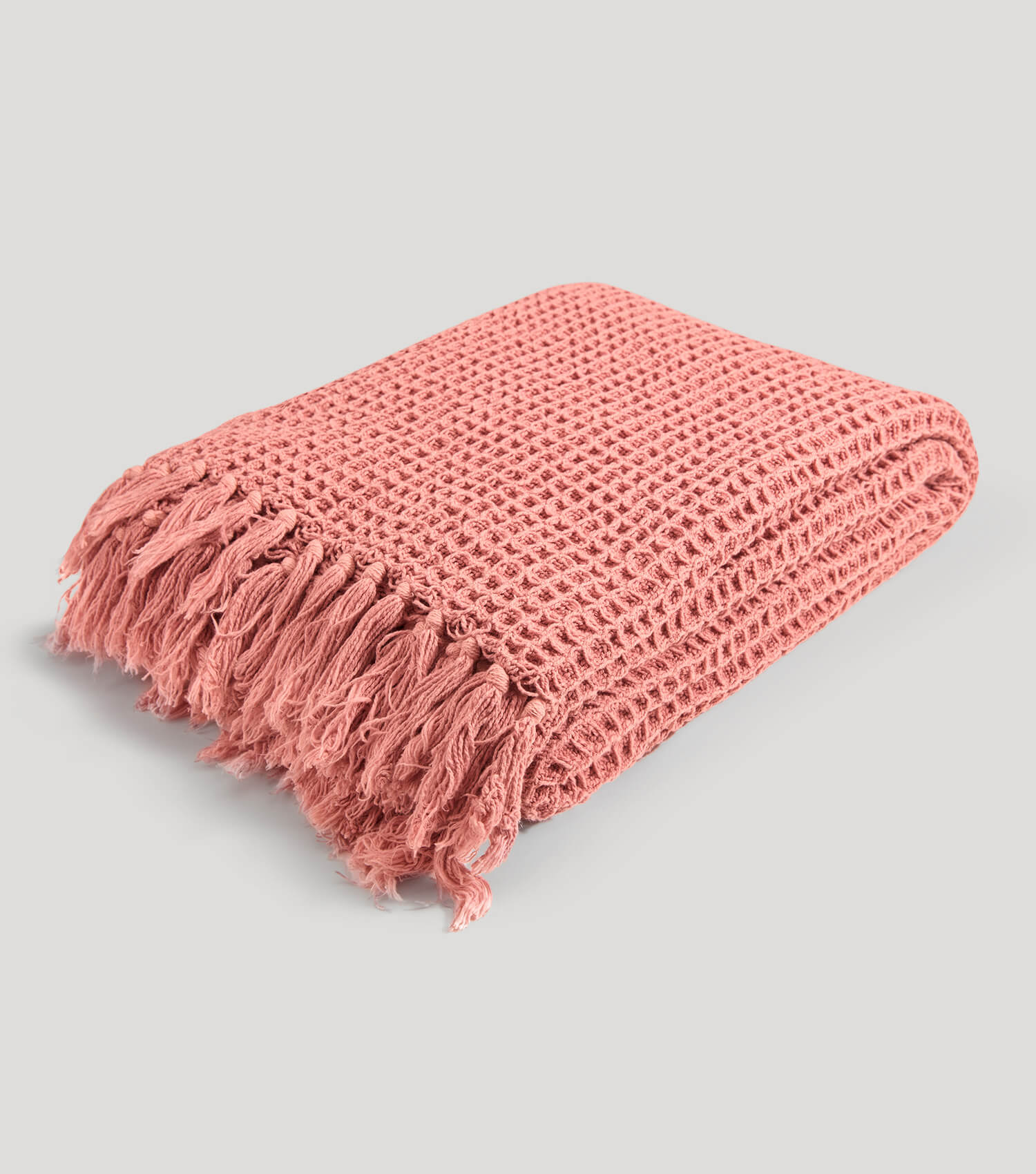Decke ‘Die Hyggelige’ im Waffelpique Strickdecke & Tagesdecke