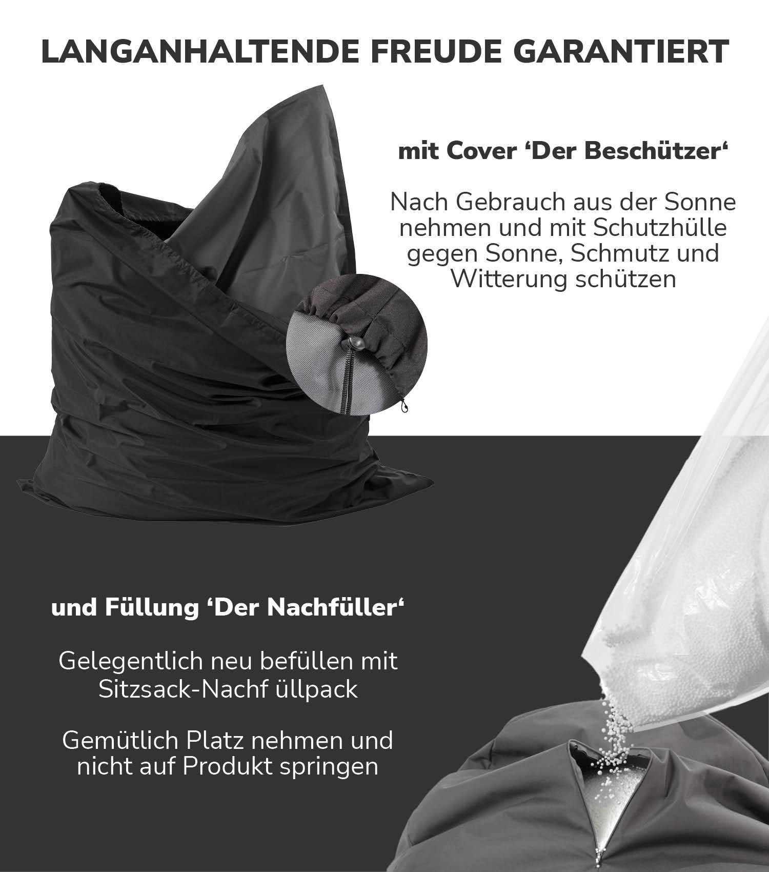 Sitzsack XXL Bean Bag Riesensitzsack Liegekissen Bodenkissen