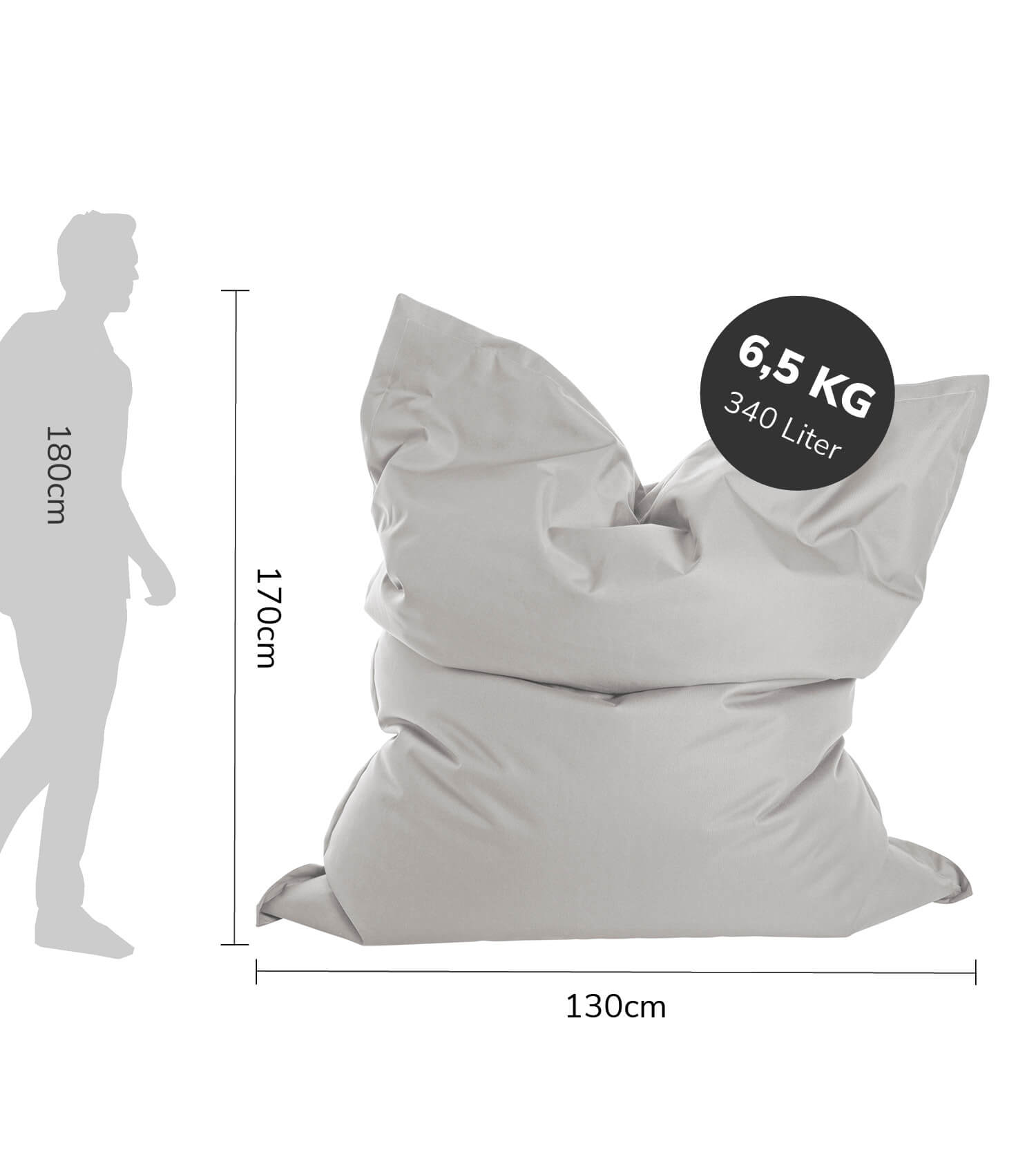 Sitzsack XXL Bean Bag Riesensitzsack Liegekissen Bodenkissen Relaxliege