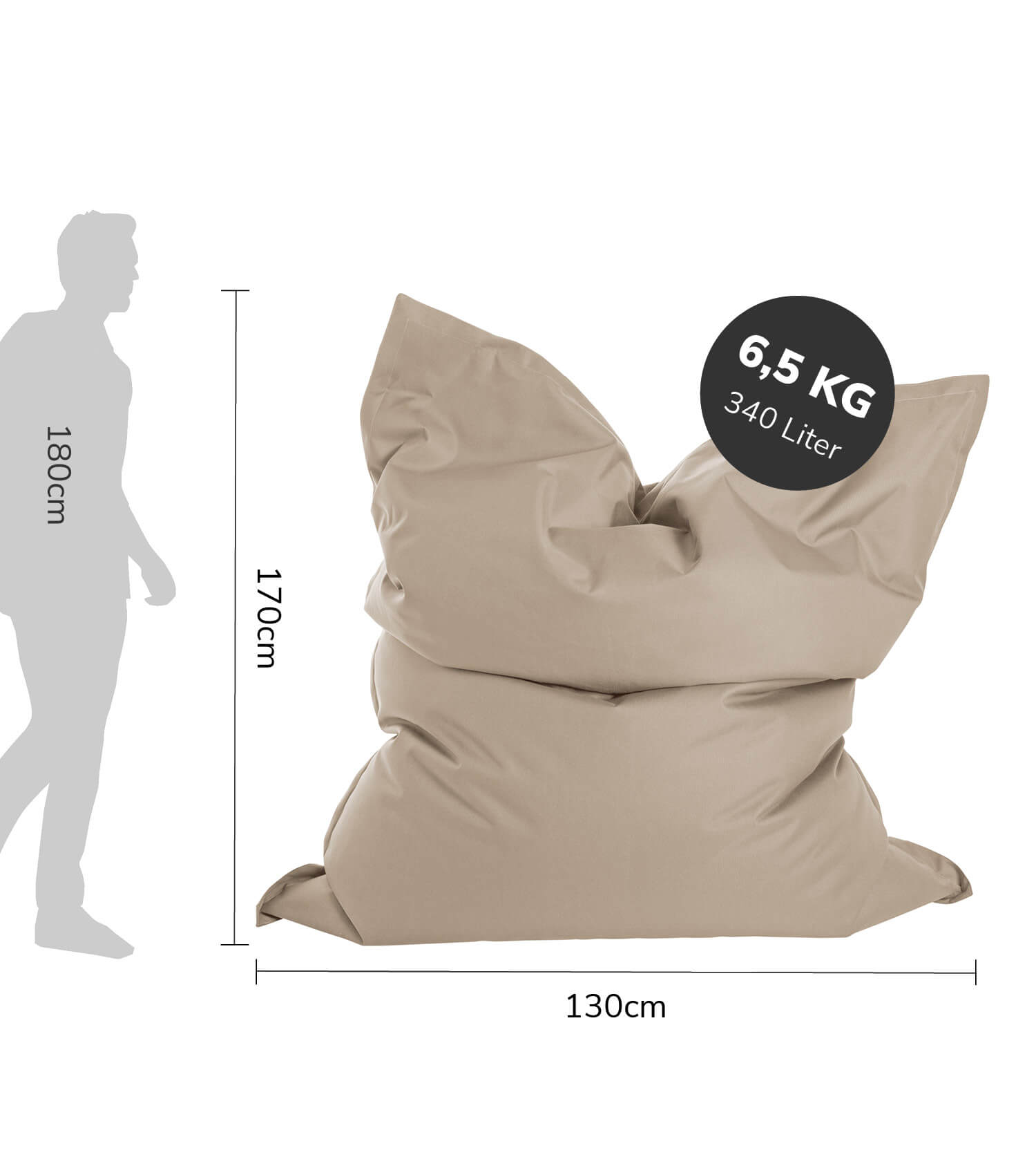 Sitzsack XXL Bean Bag Riesensitzsack Liegekissen Bodenkissen Relaxliege