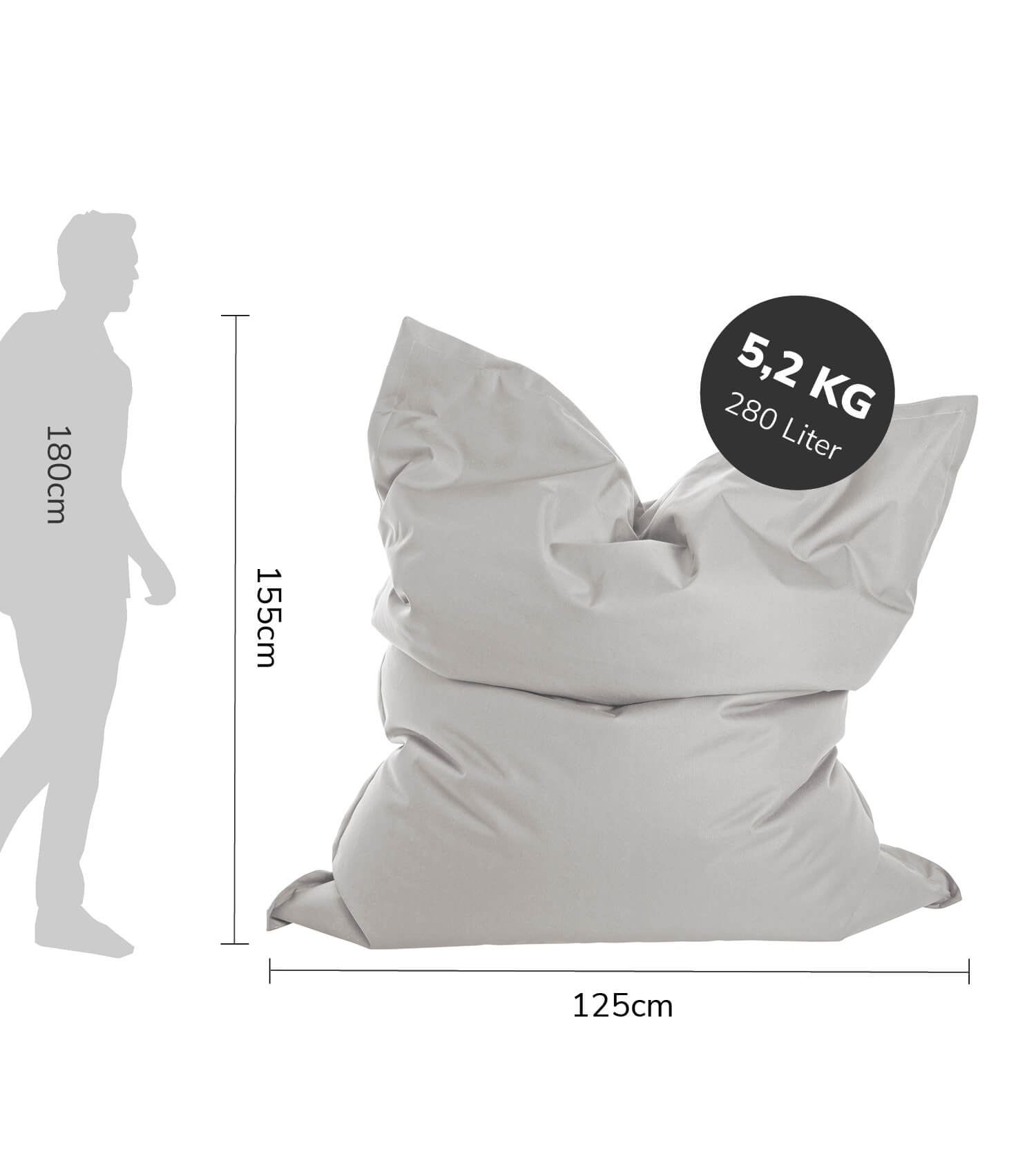 Sitzsack XXL Bean Bag Riesensitzsack Liegekissen Bodenkissen Relaxliege
