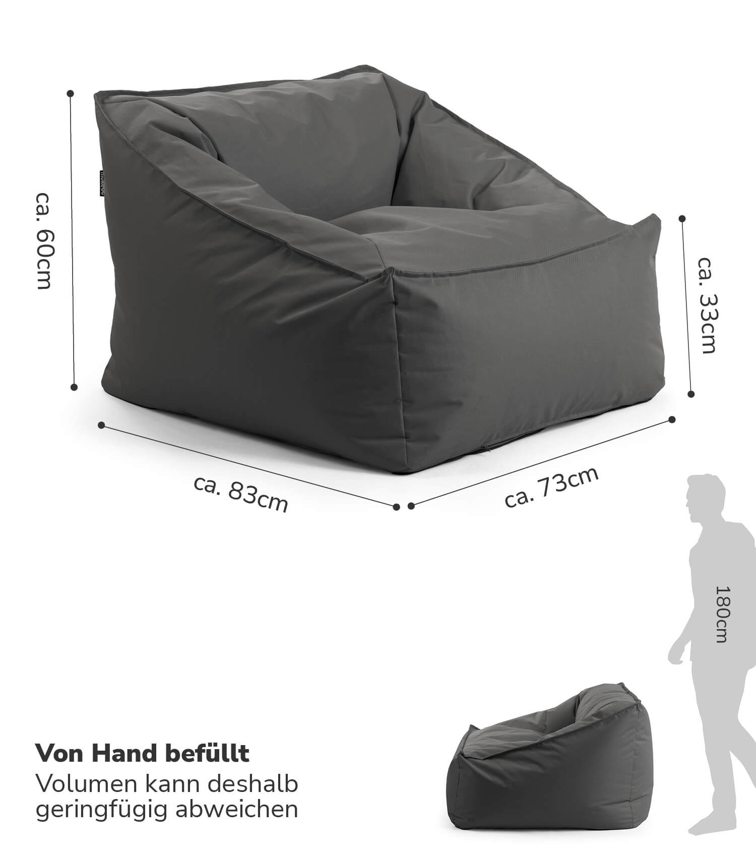 Sitzsack Bodenkissen Relaxliege Bean Bag Liege Sitzbag Sitzkissen