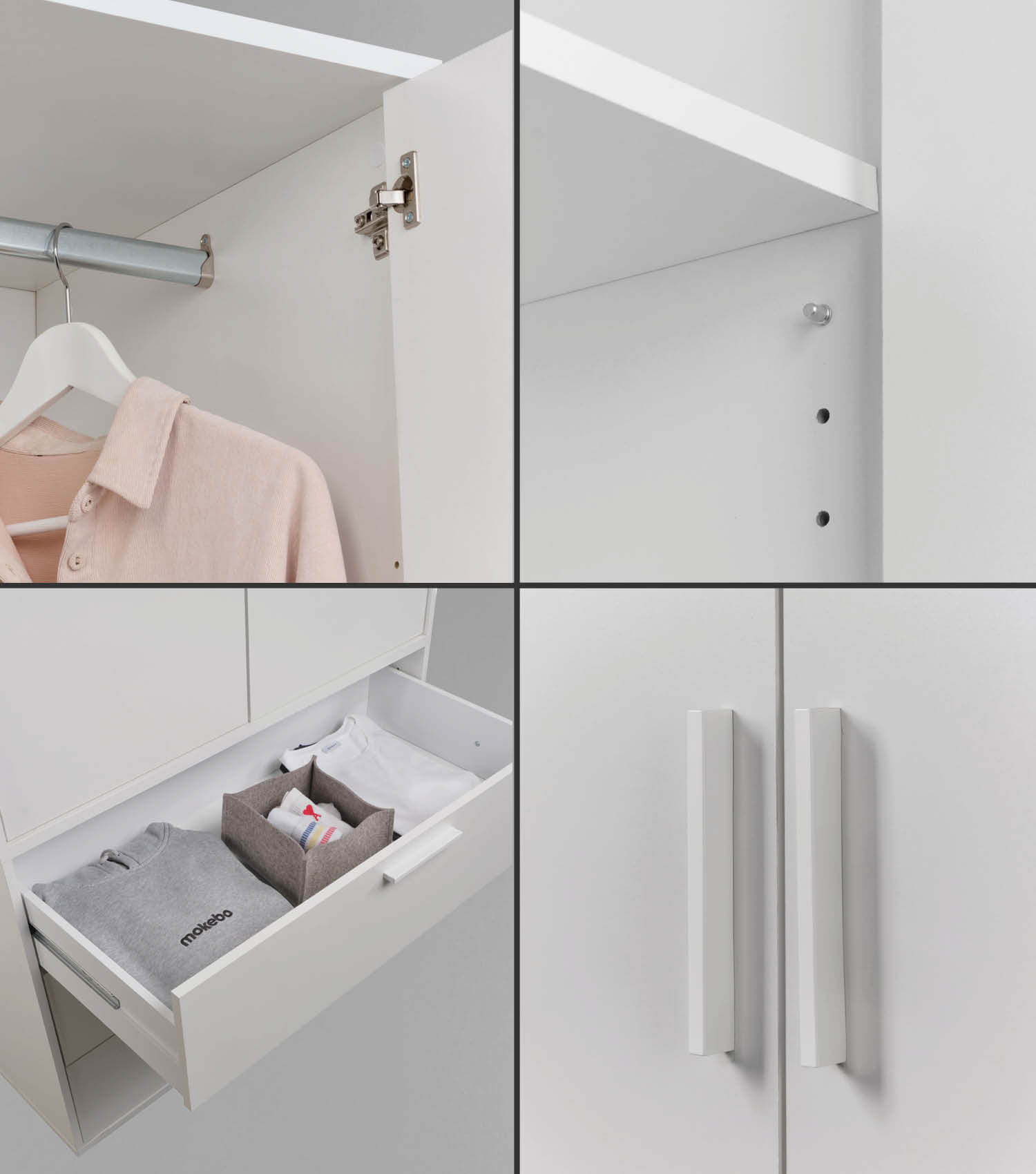 Kleiderschrank Garderobenschrank Schlafzimmerschrank Flurschrank