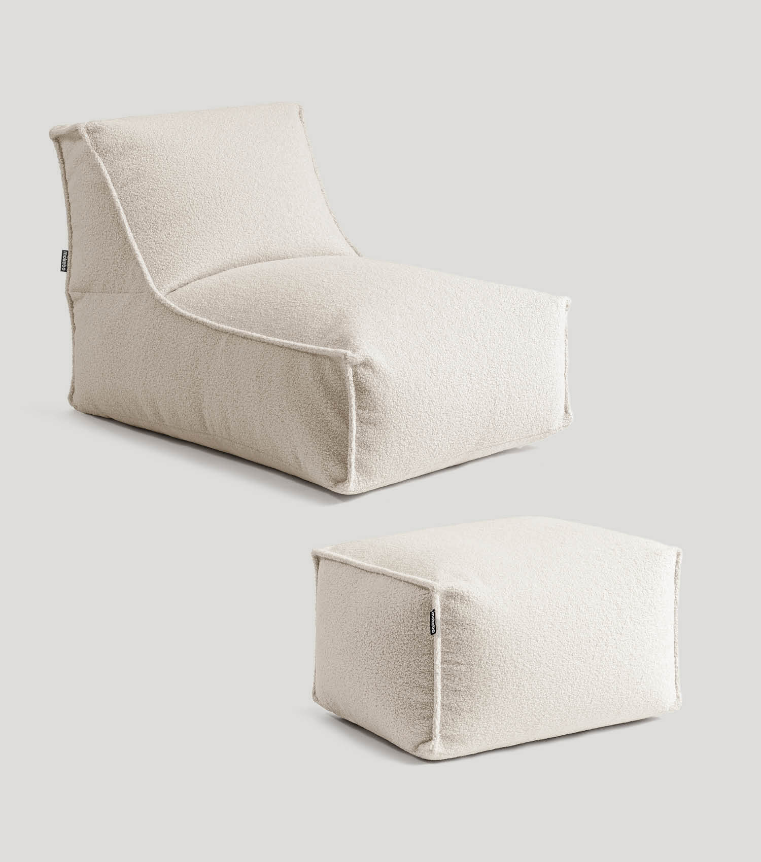 mokebo® 'Doze' Bouclé Sitzsack Bean Bag Relaxsessel Lesesessel
