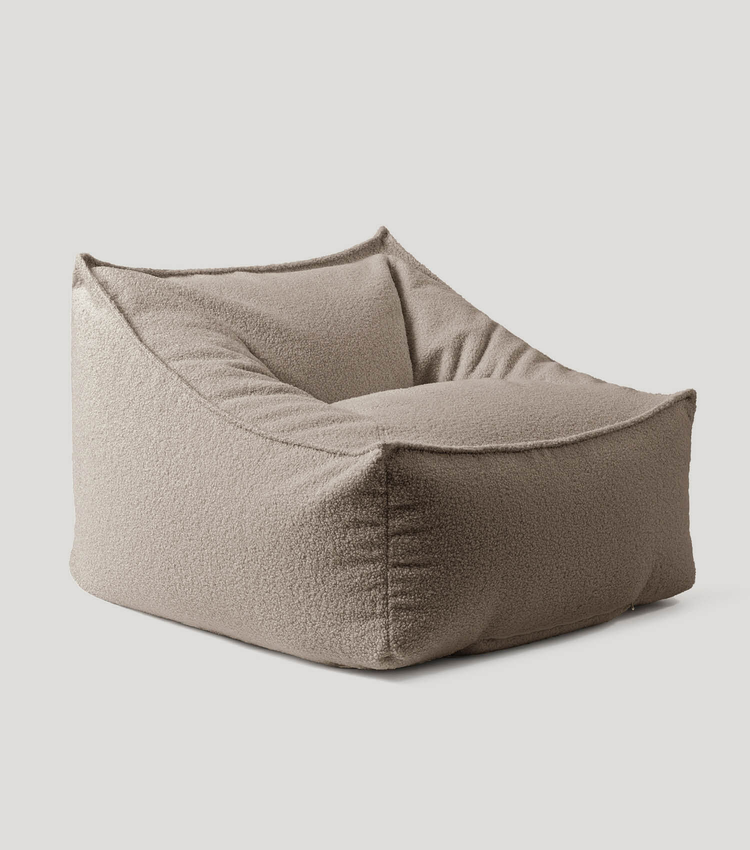 'Snug' Bouclé Sitzsack Armlehnensessel Lesesessel#sku_BB8.1Felis-076sand