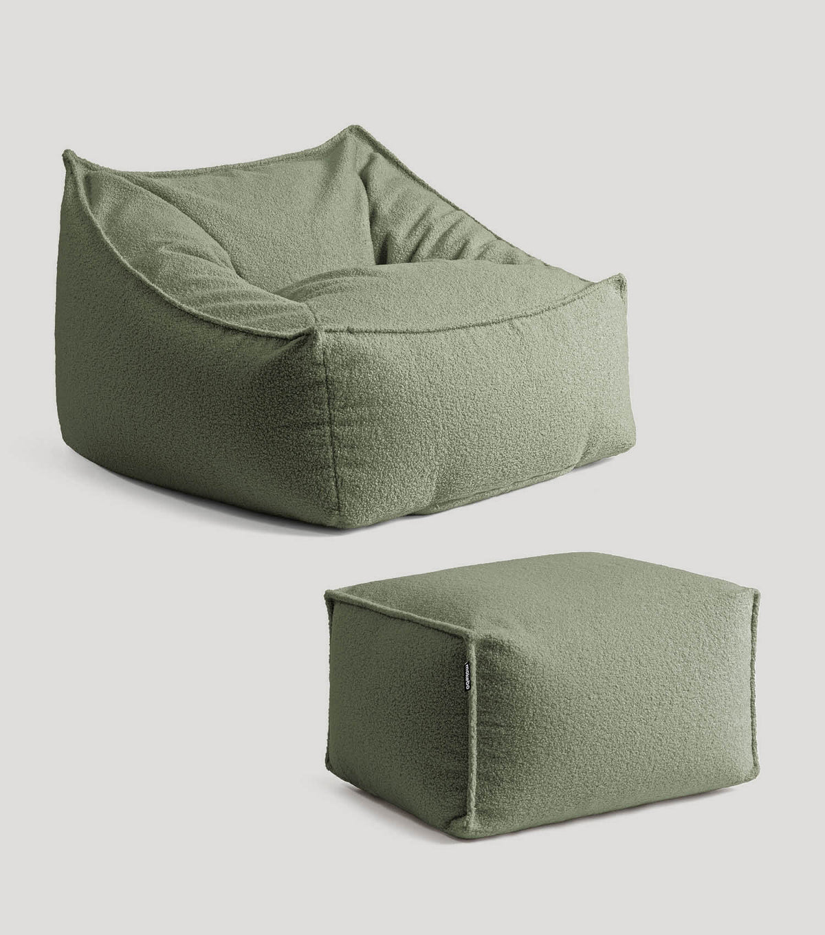 'Snug' Bouclé bean bag armchair reading chair