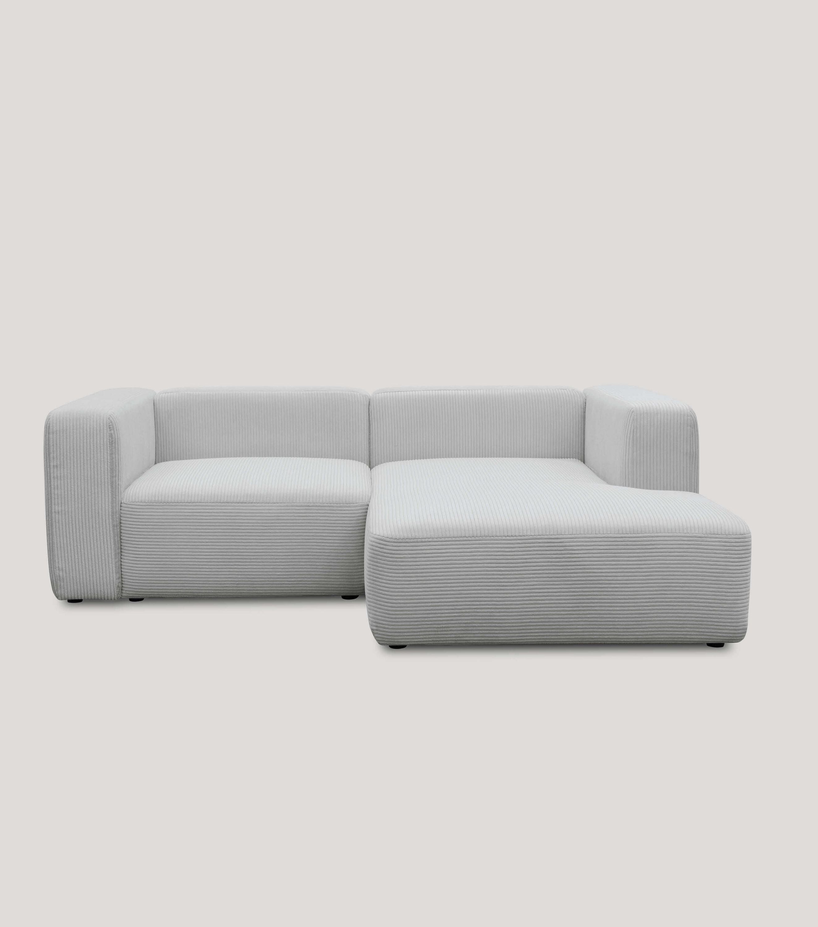 Ecksofa 3-Sitzer 'Cubo' (kleines L) Ecksofa Cord Eckcouch 3-Sitzer Sofa Modulsofa 'Cubo'
