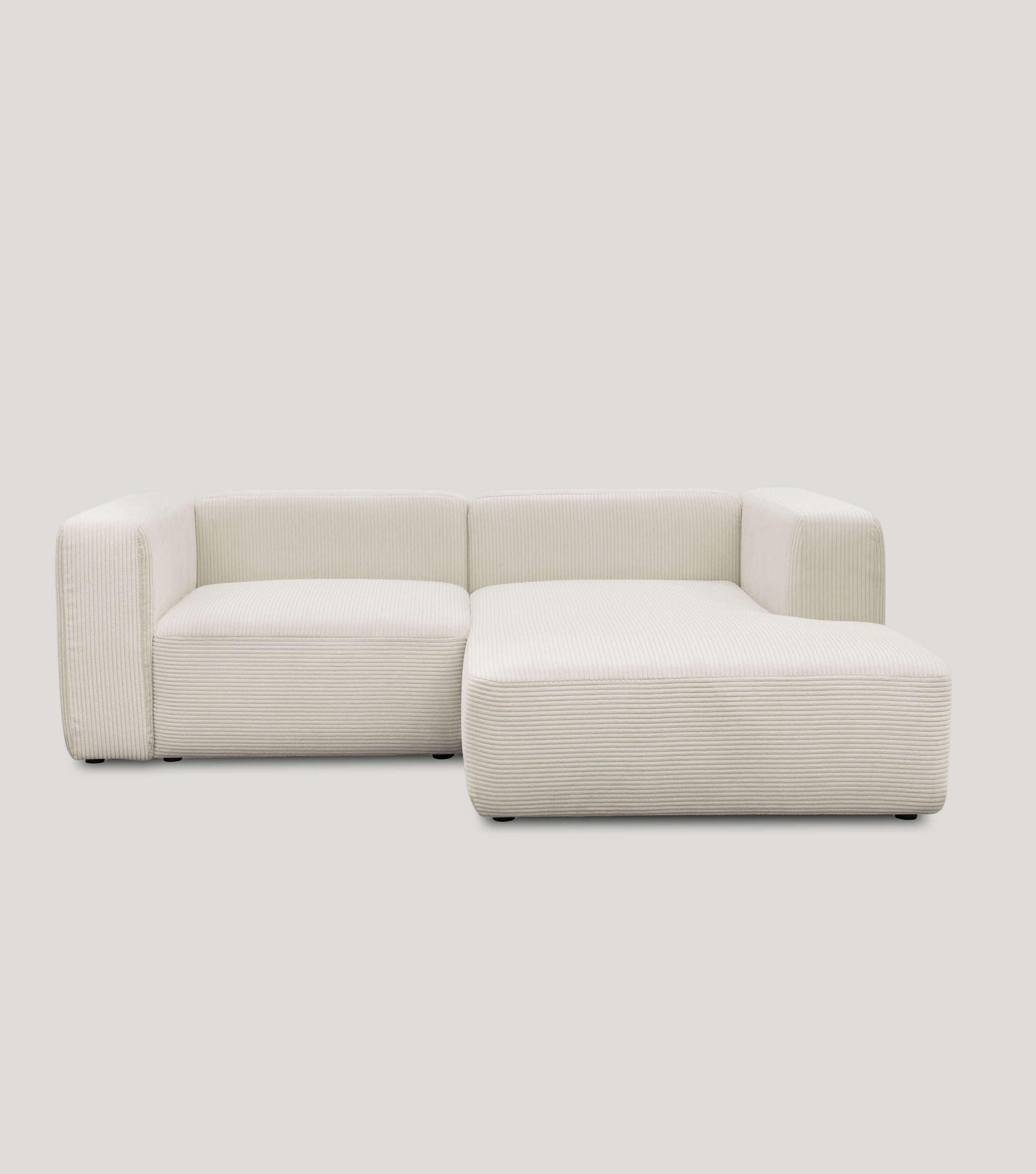 Ecksofa 3-Sitzer 'Cubo' (kleines L) Ecksofa Cord Eckcouch 3-Sitzer Sofa Modulsofa 'Cubo'