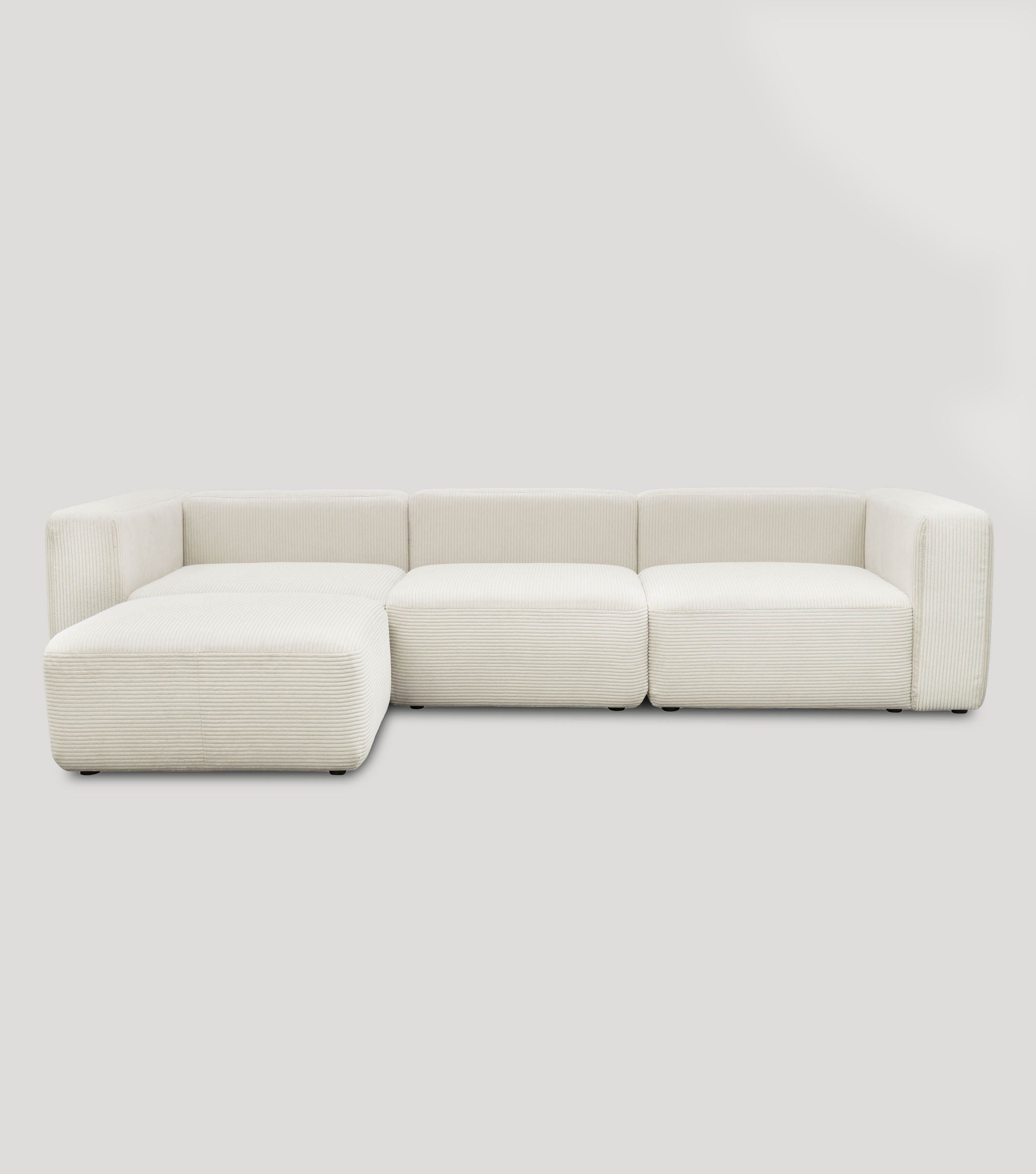 4-Sitzer Sofa mit Hocker 'Cubo' Sofa mit Hocker Bigsofa 4-Sitzer Cord Sofa 'Cubo'#sku_SC1-4H-Leif-oat