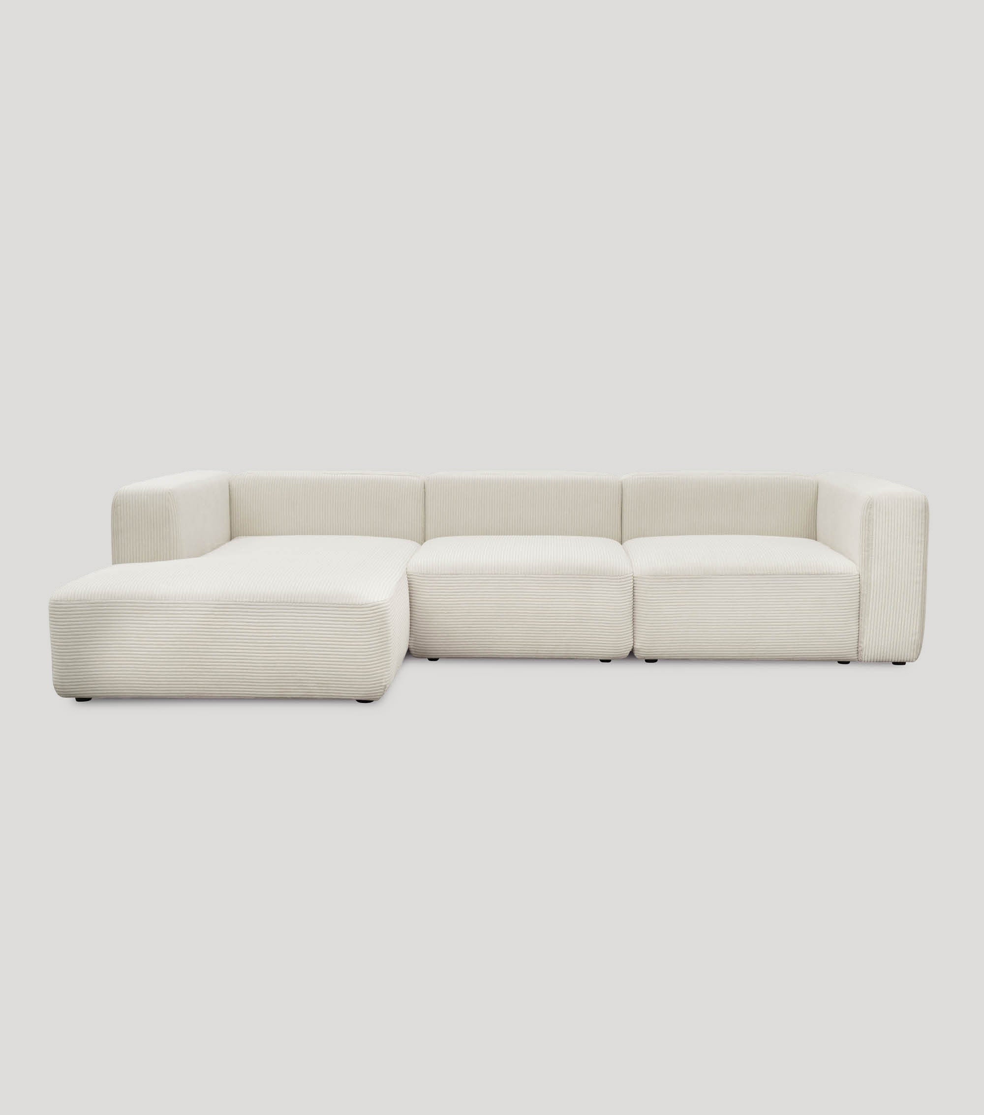 Ecksofa 4-Sitzer 'Cubo' (großes L) Ecksofa Cord Eckcouch Bigsofa 4-Sitzer Sofa 'Cubo'#sku_SC1-4LL-Leif-oat