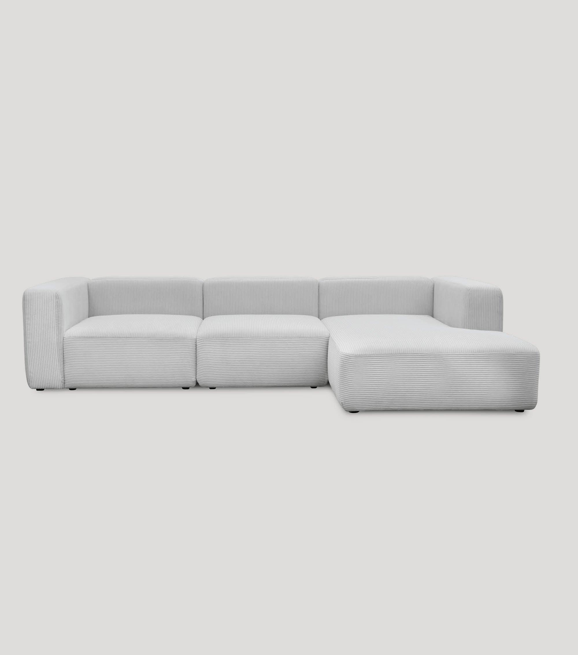 Ecksofa 4-Sitzer 'Cubo' (großes L) Ecksofa Cord Eckcouch Bigsofa 4-Sitzer Sofa 'Cubo'