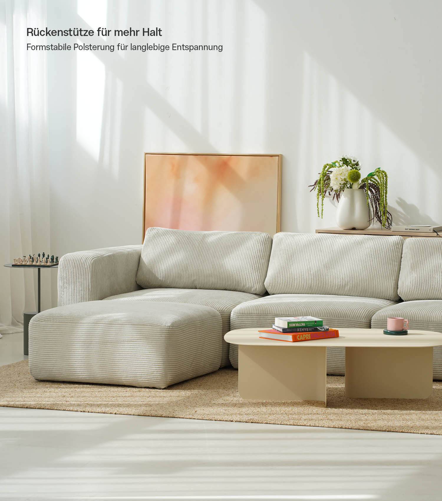 Rückenkissen 'Cubo' Rückenkissen Sofakissen Cord Lendenkissen 'Cubo'