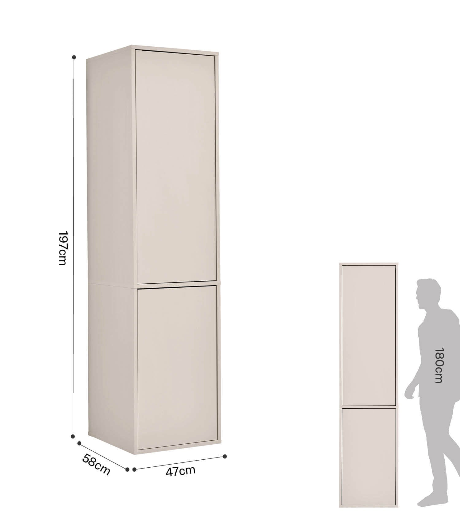 Kleiderschrank 'Robe' Schlafzimmerschrank Garderobe Flurschrank