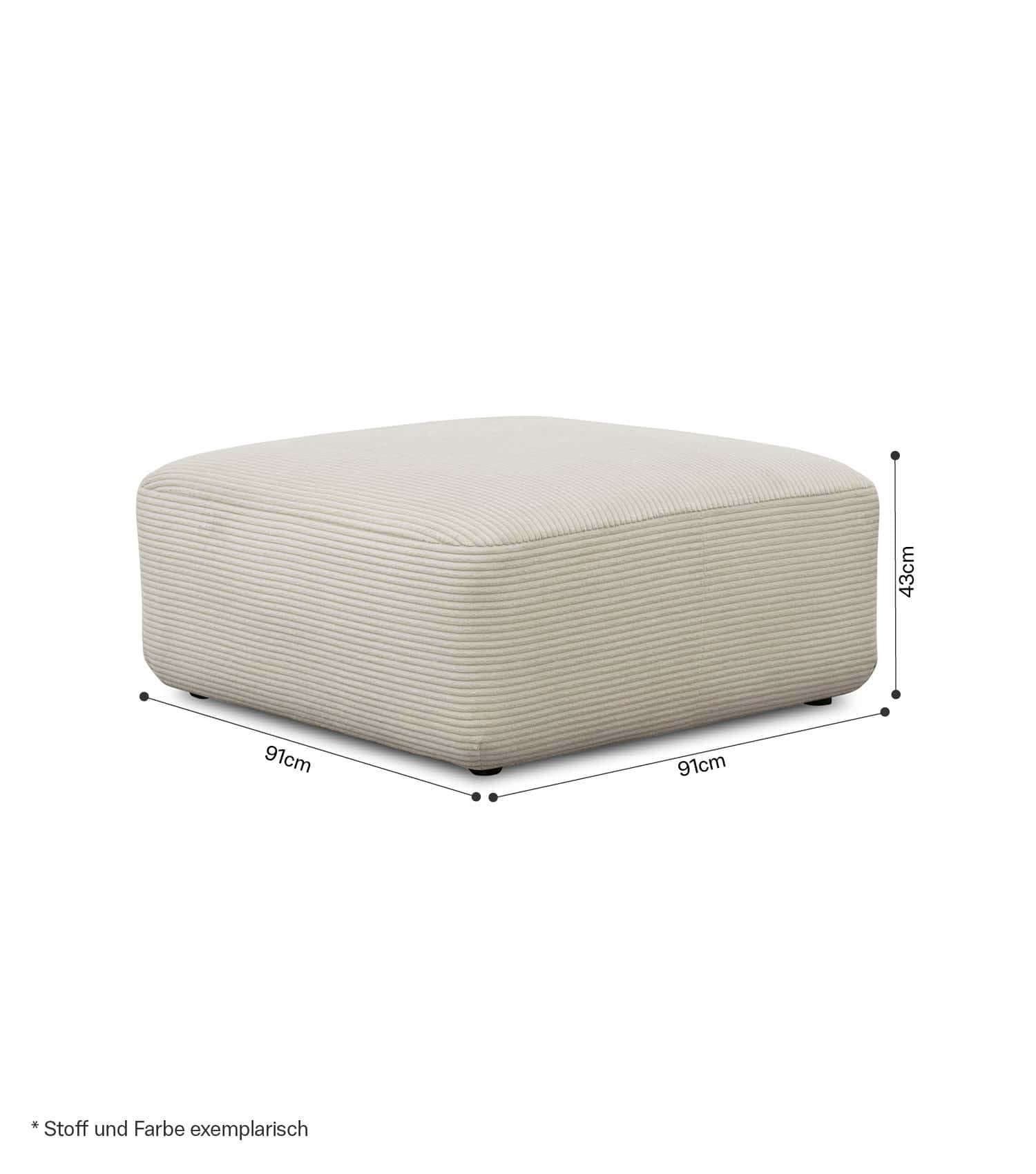 Hocker 'Cubo' Hocker Pouf Polsterhocker Sitzhocker Cord 'Cubo' 