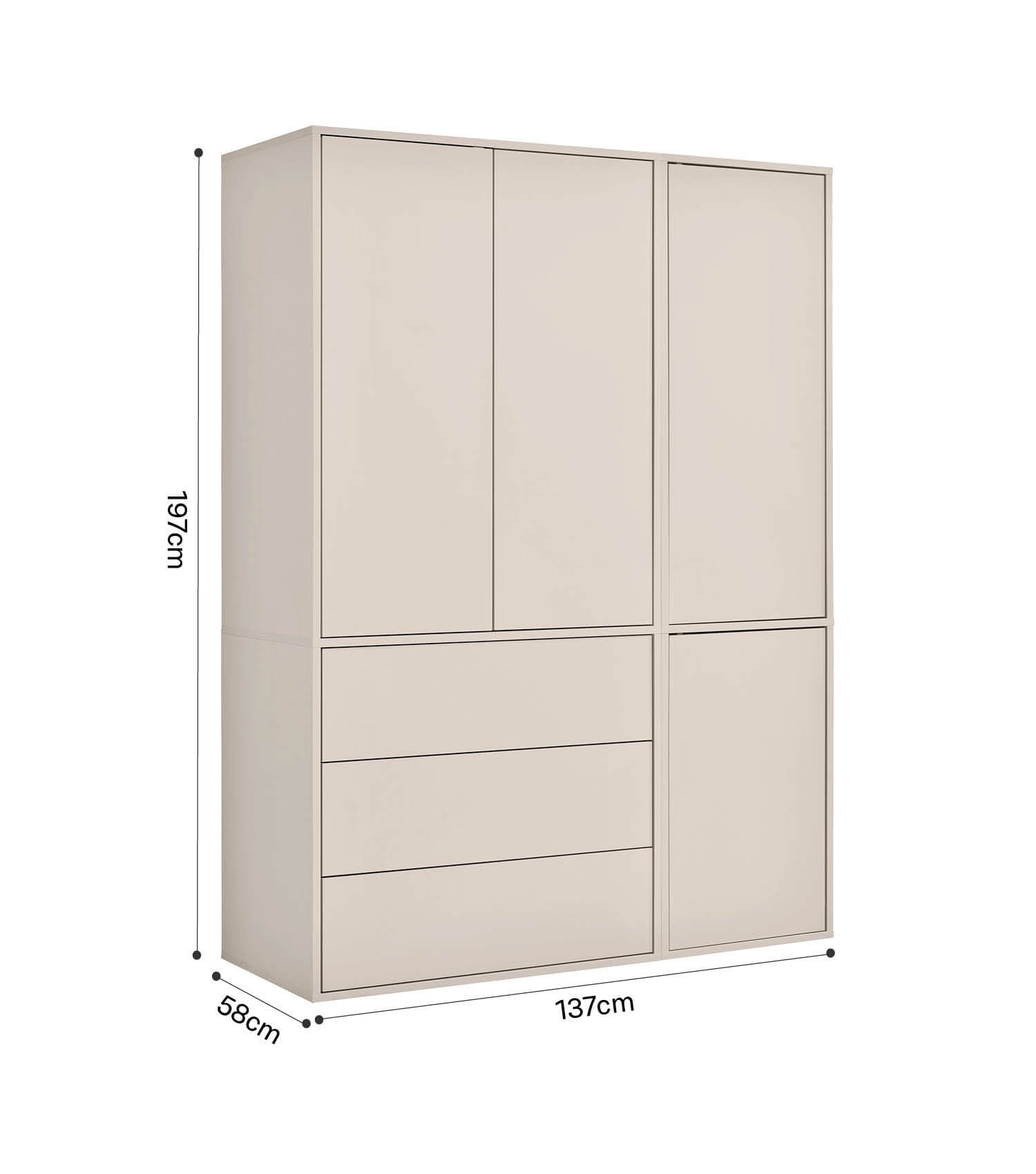 Kleiderschrank 'Robe' Schlafzimmerschrank Garderobe Flurschrank
