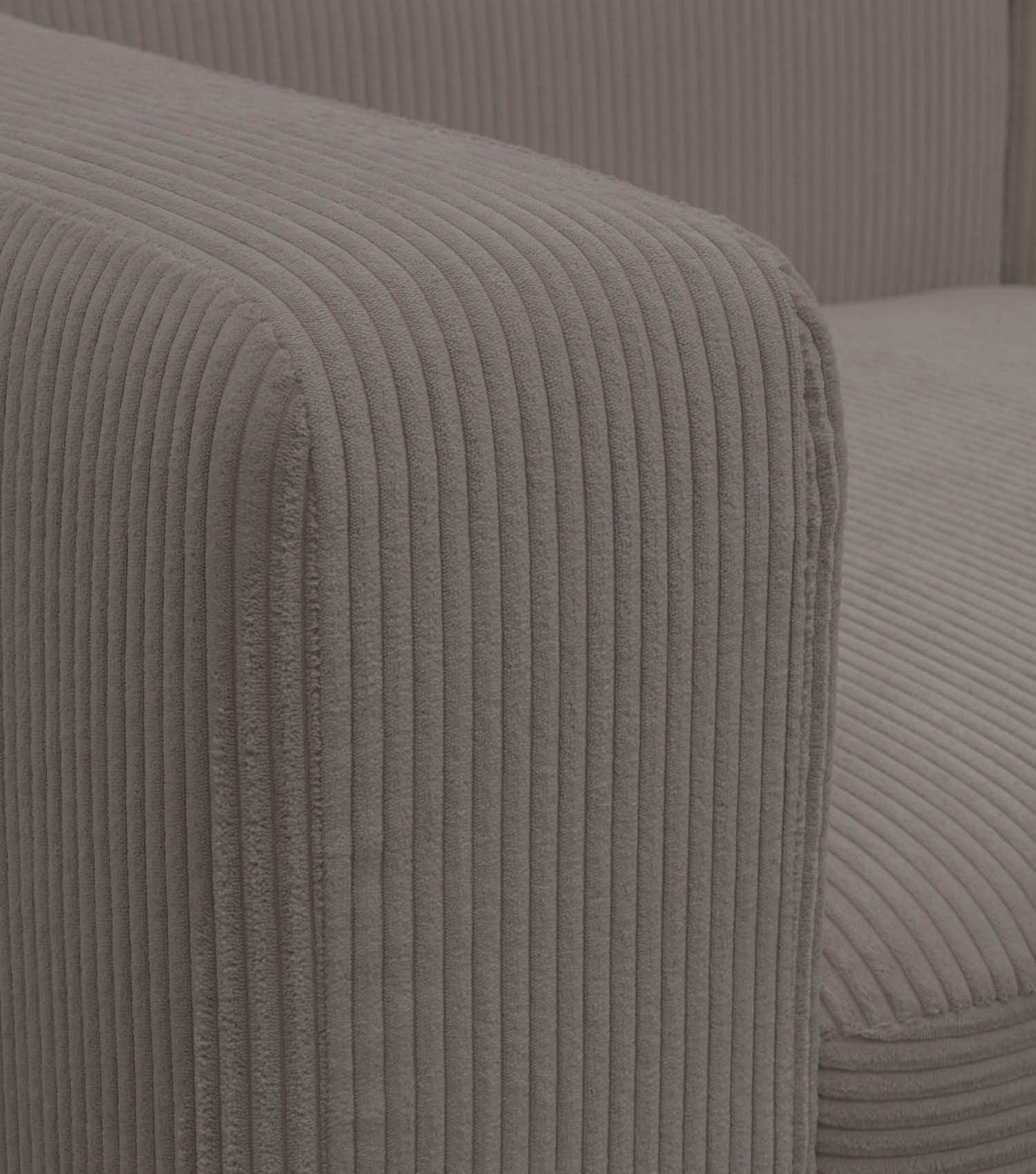 4-Sitzer Sofa mit Hocker 'Cubo' Sofa mit Hocker Bigsofa 4-Sitzer Cord Sofa 'Cubo'