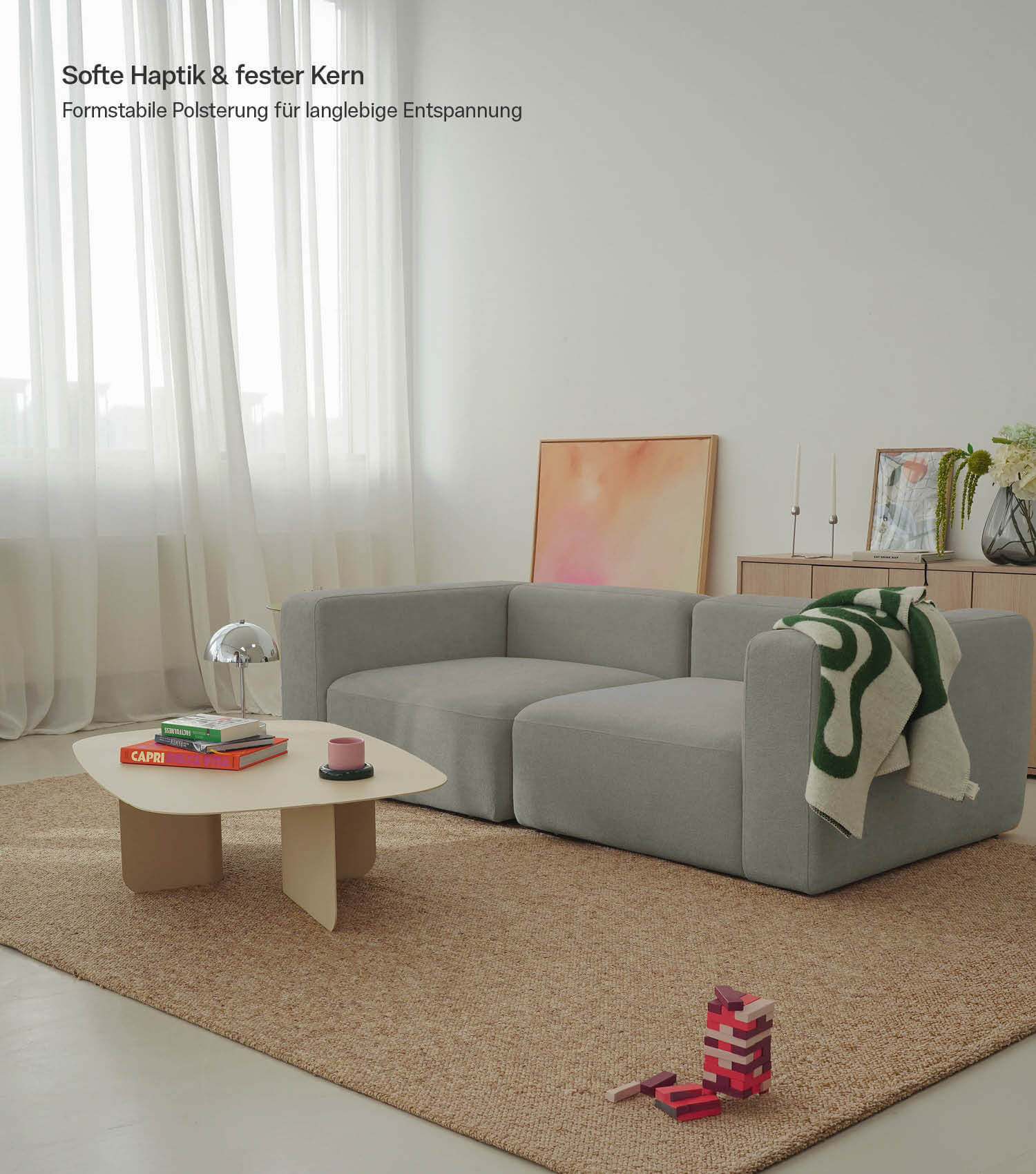 3-Sitzer Sofa 'Cubo' Sofa Cord Sofa Modulsofa Couch 3-Sitzer 'Cubo'