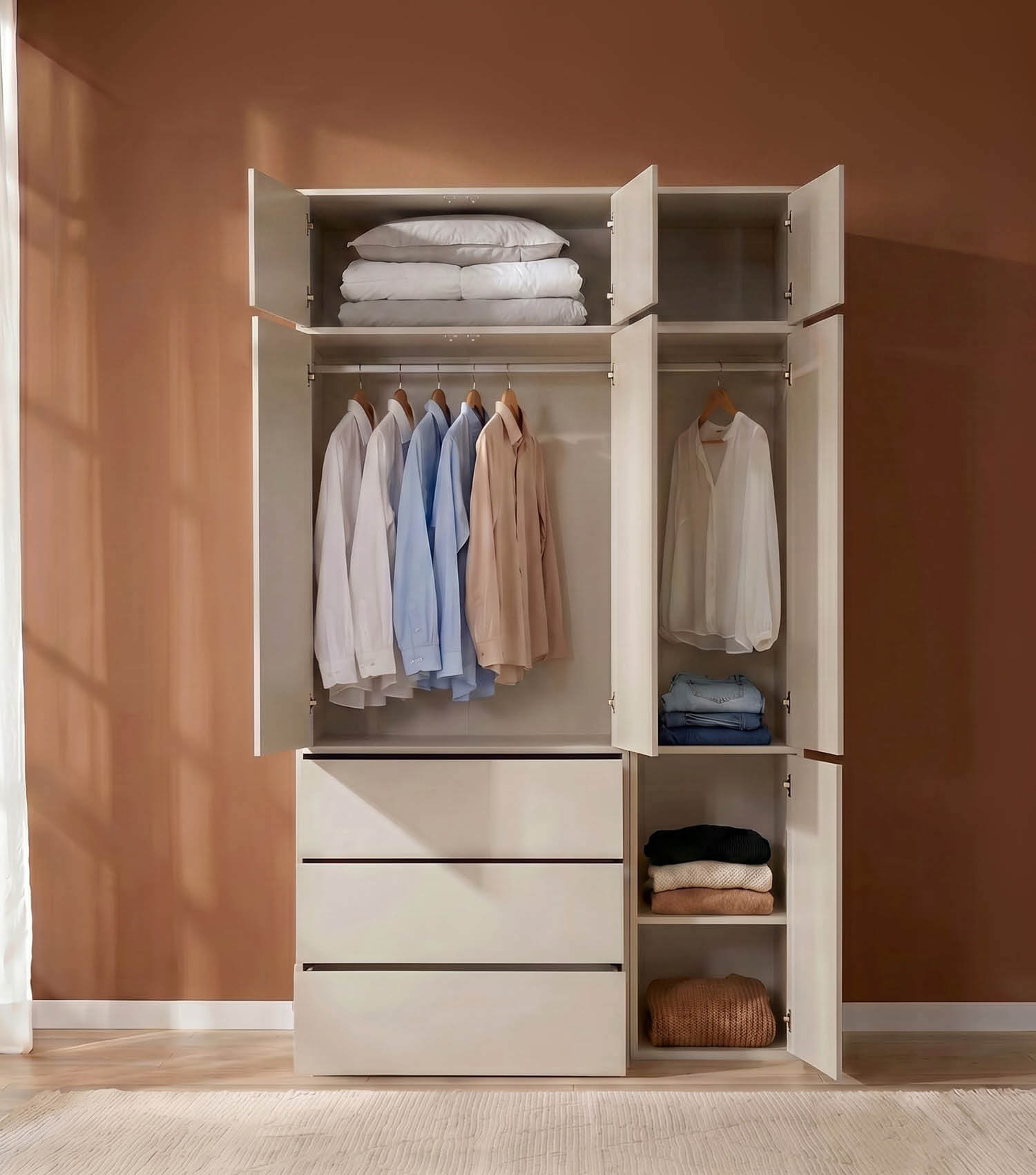 Kleiderschrank 'Robe' Schlafzimmerschrank Garderobe Flurschrank