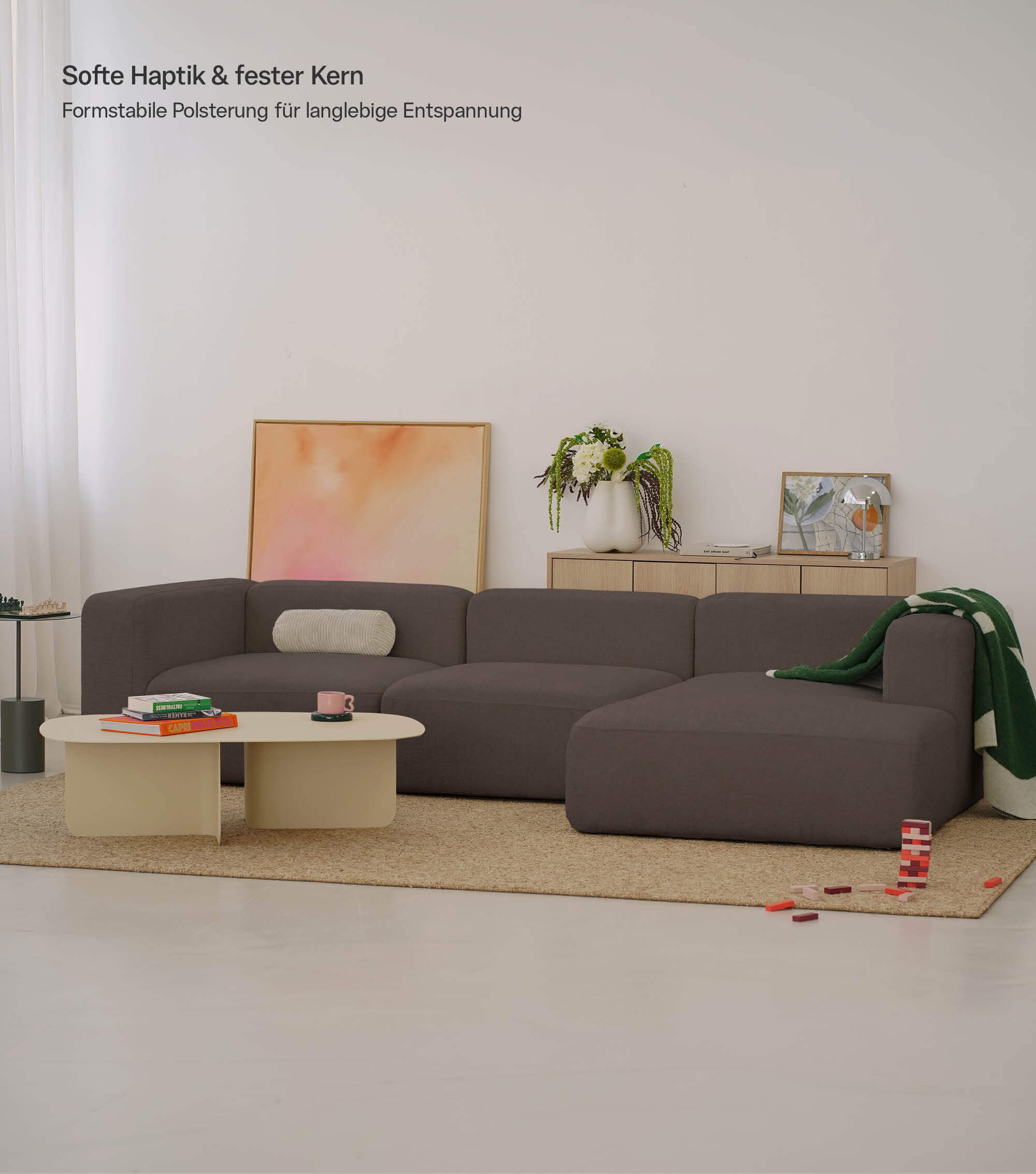 Ecksofa 4-Sitzer 'Cubo' (großes L) Ecksofa Cord Eckcouch Bigsofa 4-Sitzer Sofa 'Cubo'