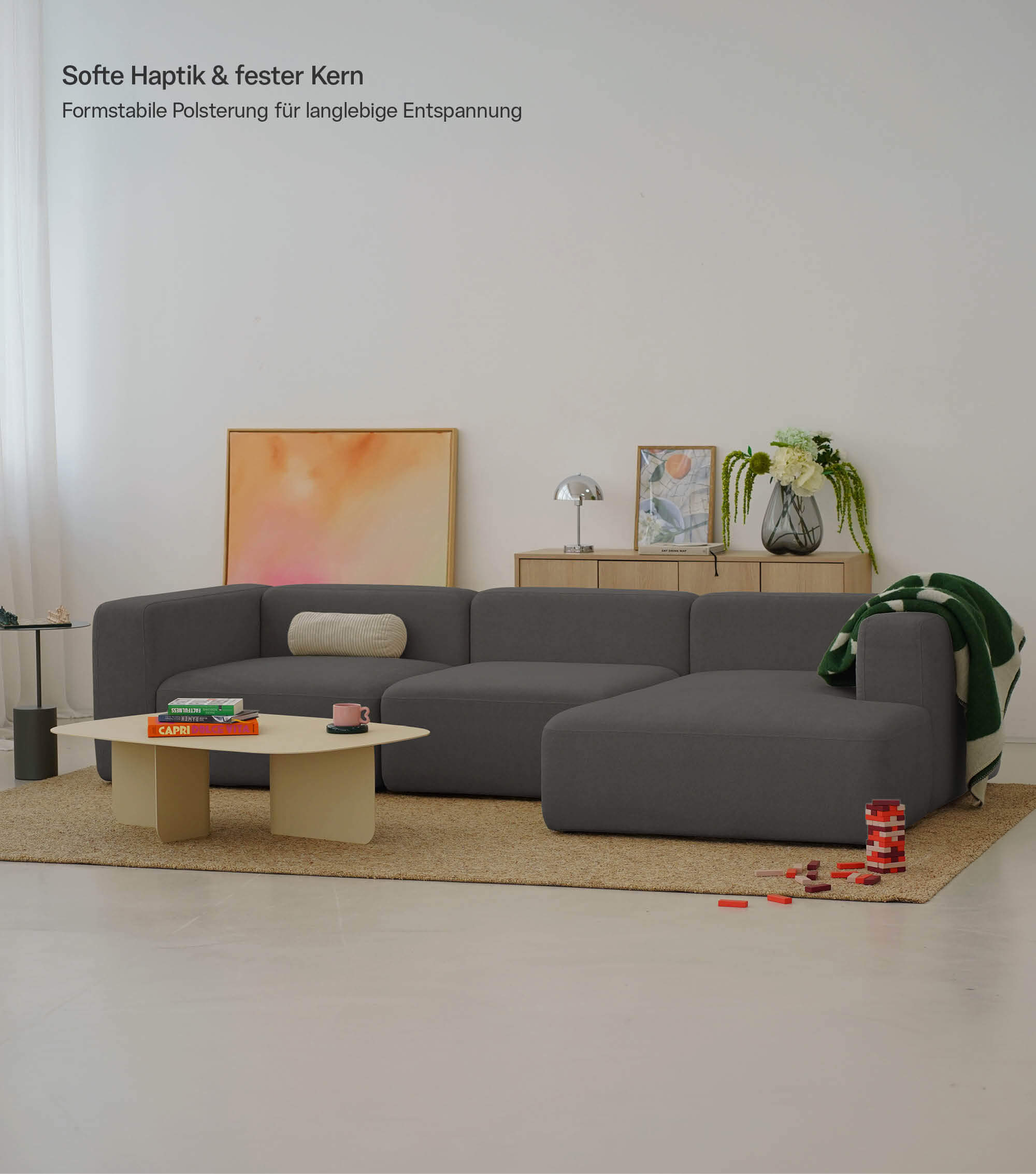Ecksofa 4-Sitzer 'Cubo' (großes L) Ecksofa Cord Eckcouch Bigsofa 4-Sitzer Sofa 'Cubo'