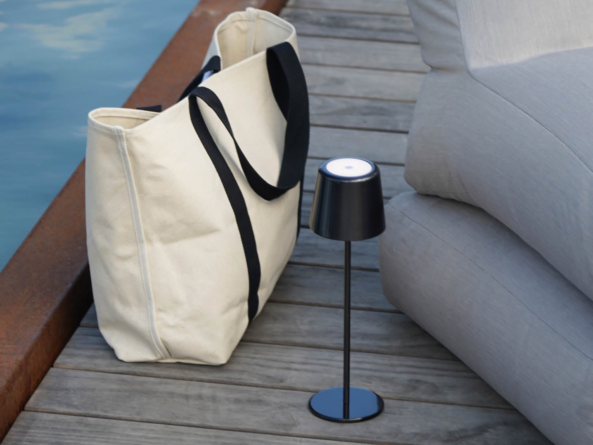 Outdoor Lampe schwarz Kabellose Außentischleuchte 'Xaana'